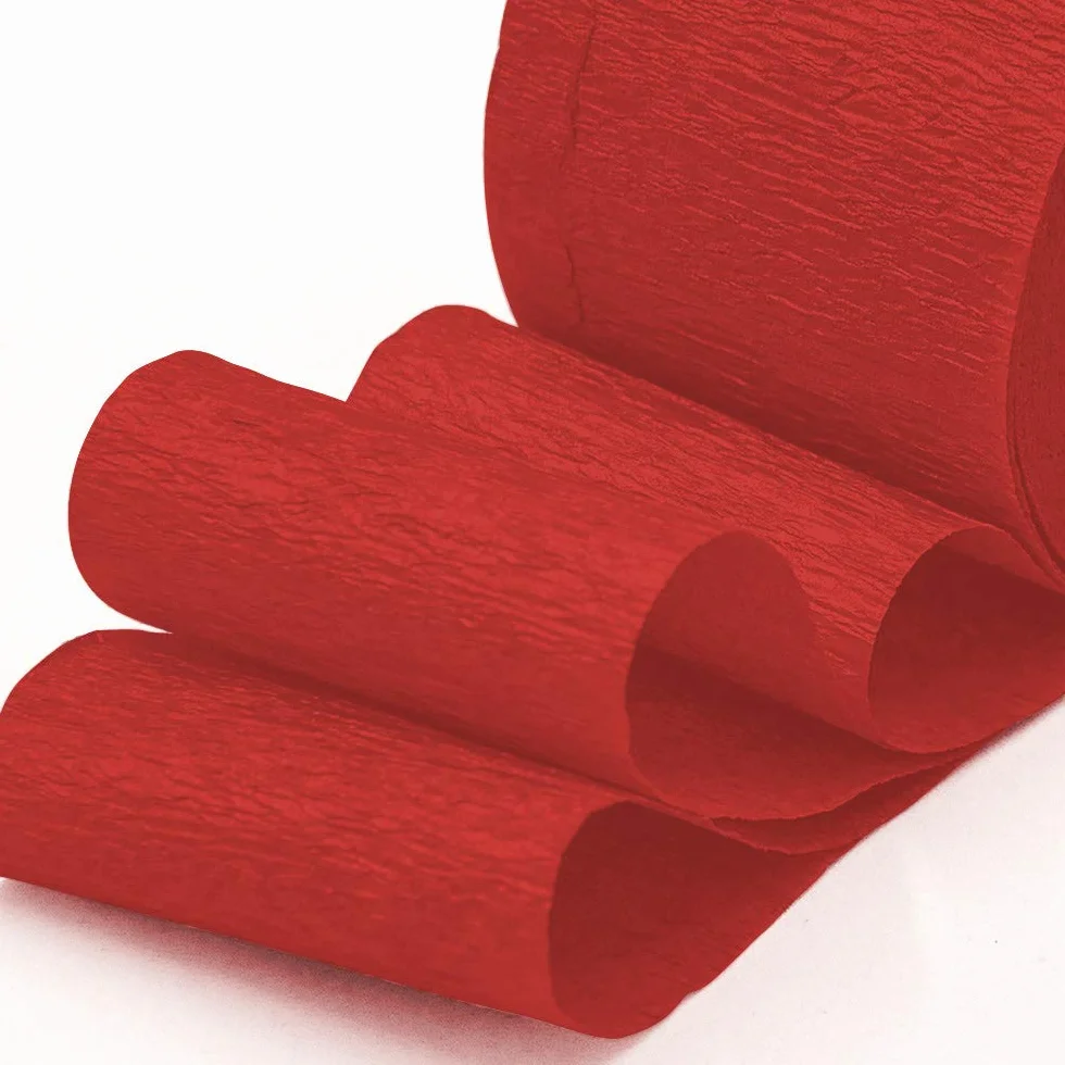 Carta Crespa Rossa 8 Rotoli Decorazioni Matrimonio Compleanno Festa