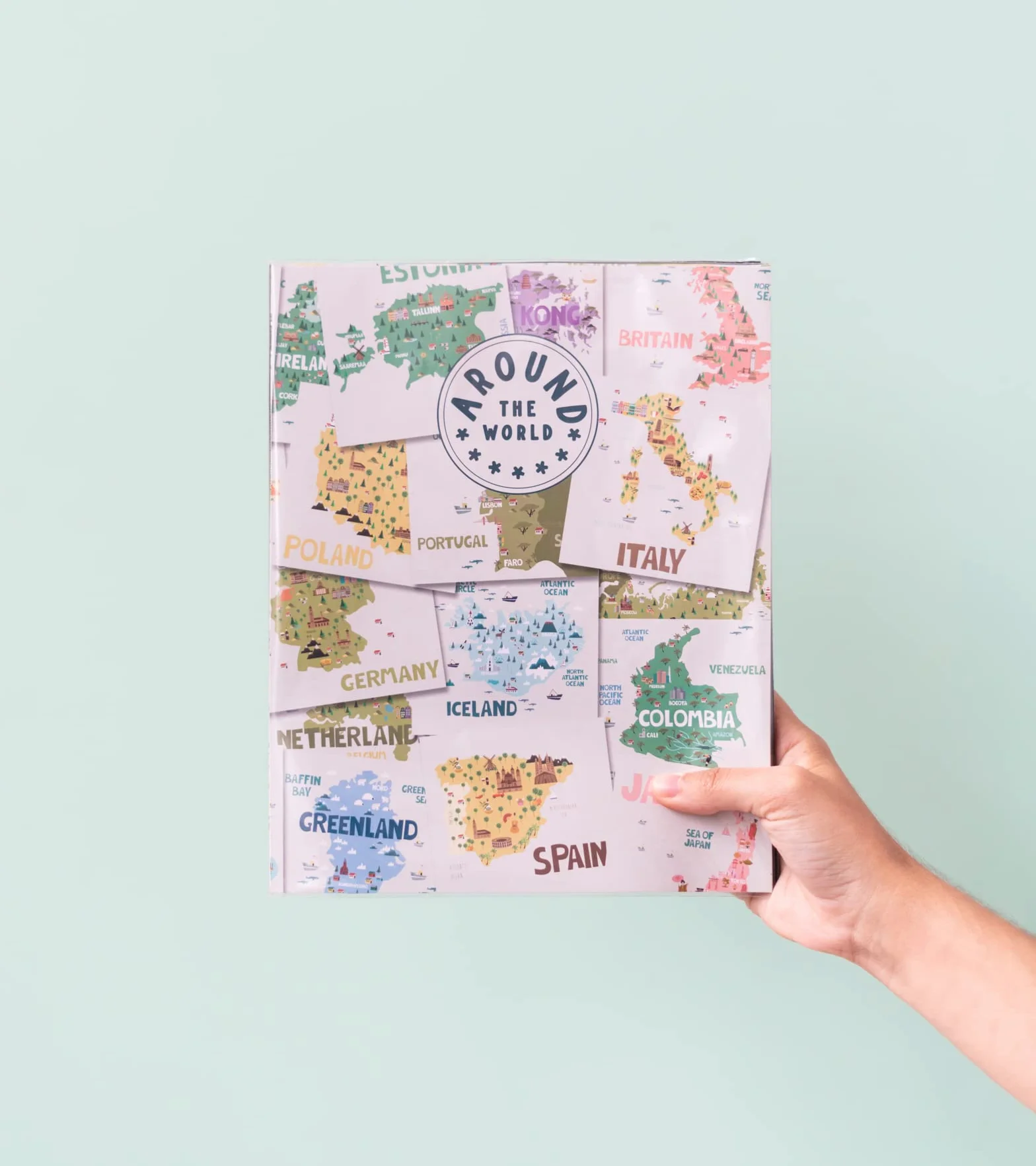 Grupo Erik Album Fotografico Around the World - Album Foto 13x20 cm con 96 Tasche, 2 per Pagine, Copertina Flessibile e Compatibile con Foto 13x18, 12x18 o 13x19