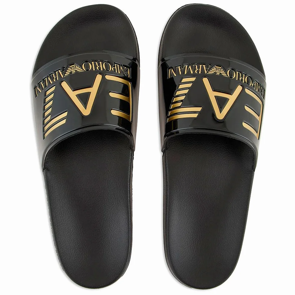 Emporio Armani EA7 Slipper black/gold