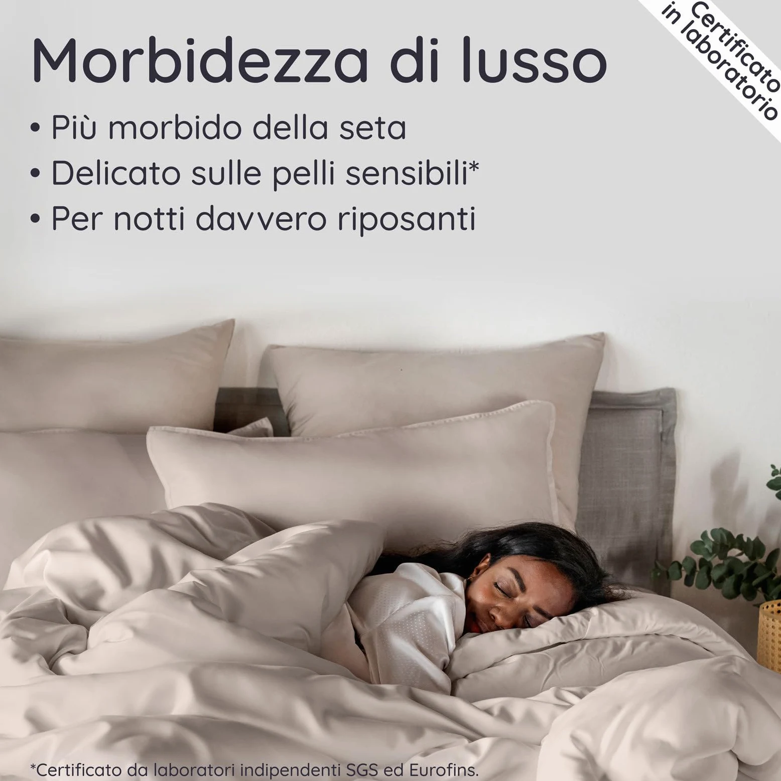 Bambaw Copripiumino matrimoniale 220x240 bambu, Lenzuolo rinfrescante matrimoniale, Lenzuola matrimoniali in bambu anallergiche, Biancheria da letto elegante, Copripiumino 220x240 cm (Sabbia)