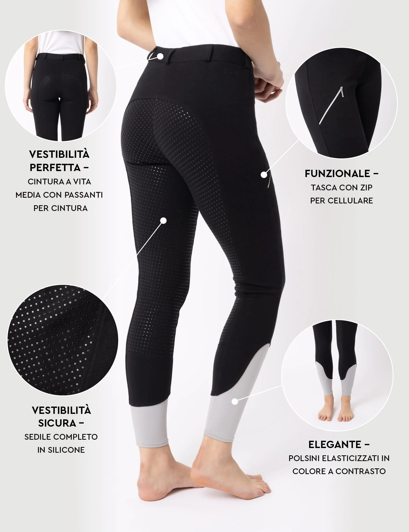 HORZE Felicia Pantaloni da Equitazione Donna con Seduta Completa