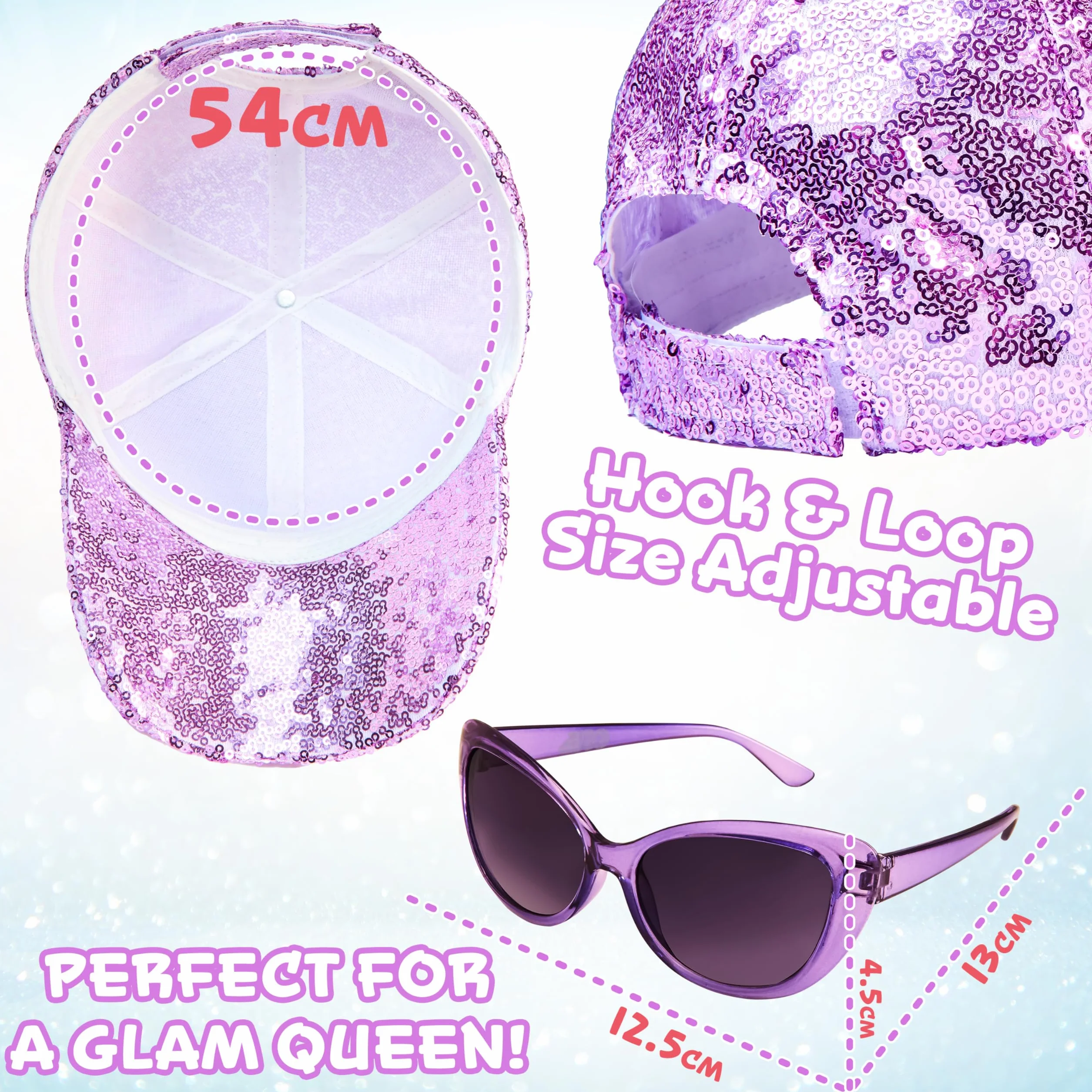 Cappello Baseball Bambina con Occhiali da Sole UV Protezione CityComfort