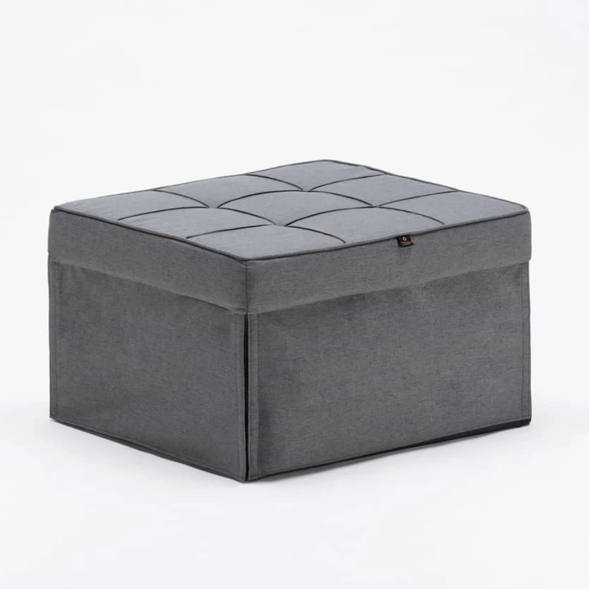 Produce Shop Pouf Poltrona Letto Pieghevole in Tessuto Sweet Relax - Grigio Scuro