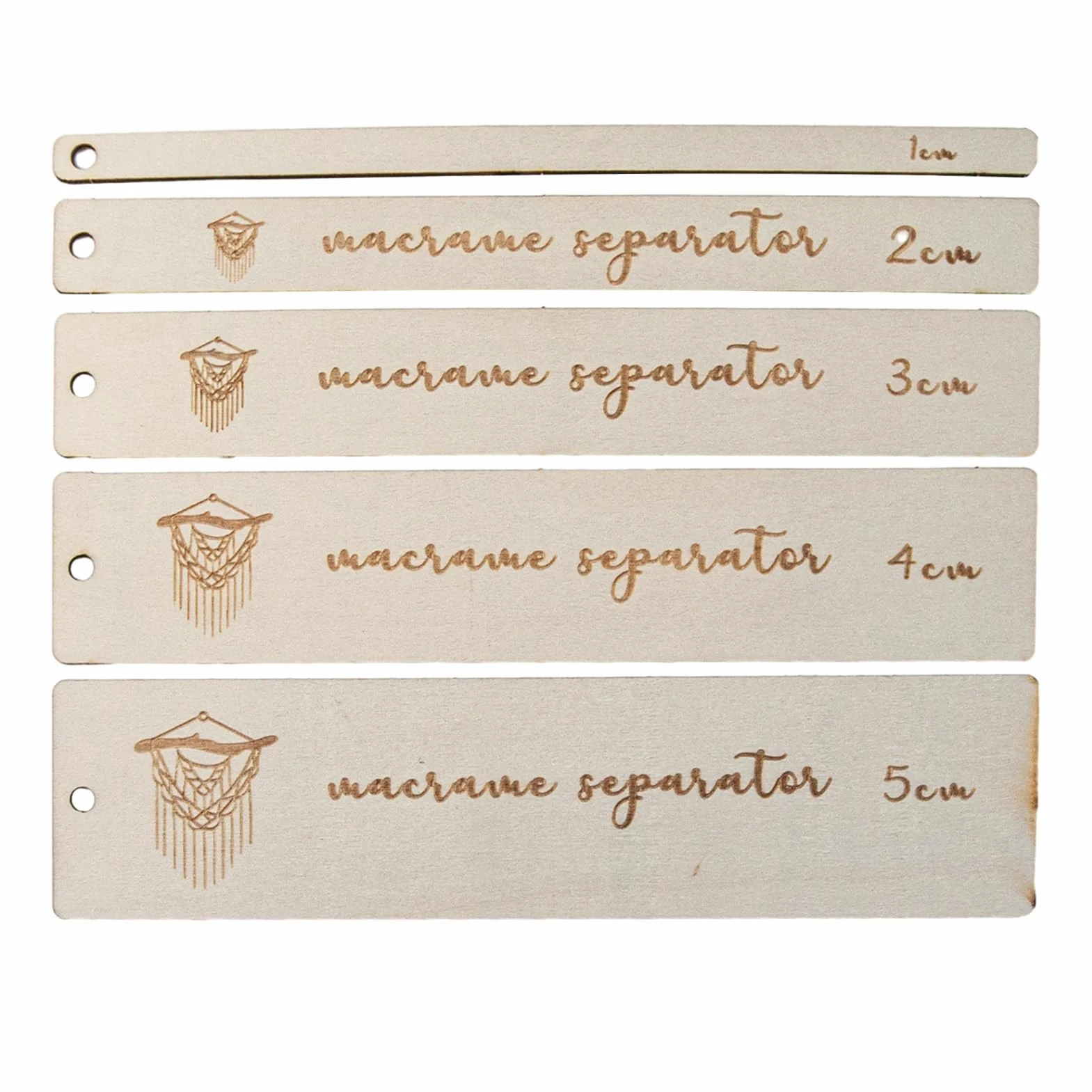 Strumento di spaziatura macramè in legno - Righello guida separatore, aiuti per intrecciare corda
