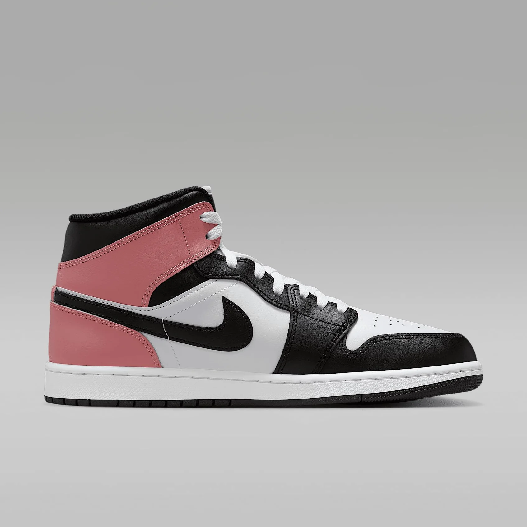 AIR JORDAN 1 MID "BIANCO/NERO-ROSA RUGGINE"