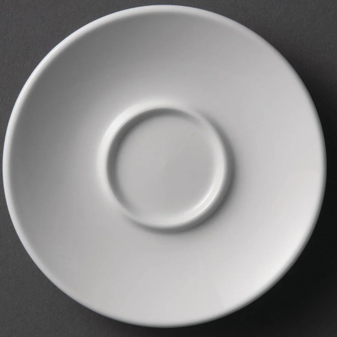 Olympia Nextday Catering Y112 tazzine e piattini, colore: bianco