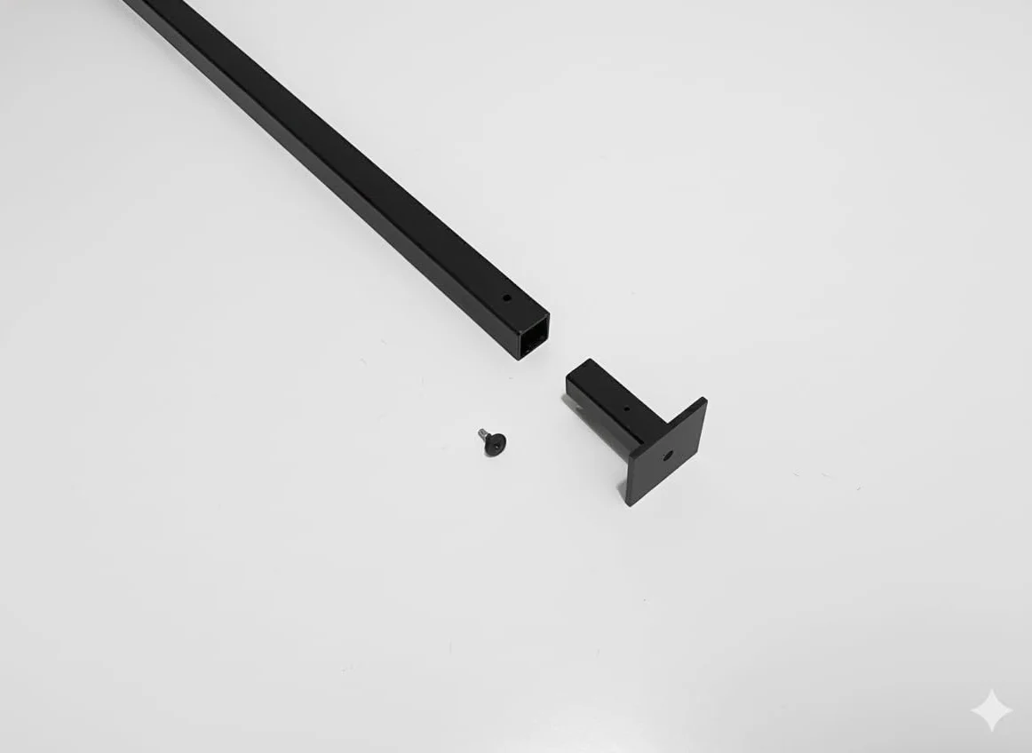 TAVO Appendiabiti da Soffitto in Acciaio Nero Opaco 80x100 cm