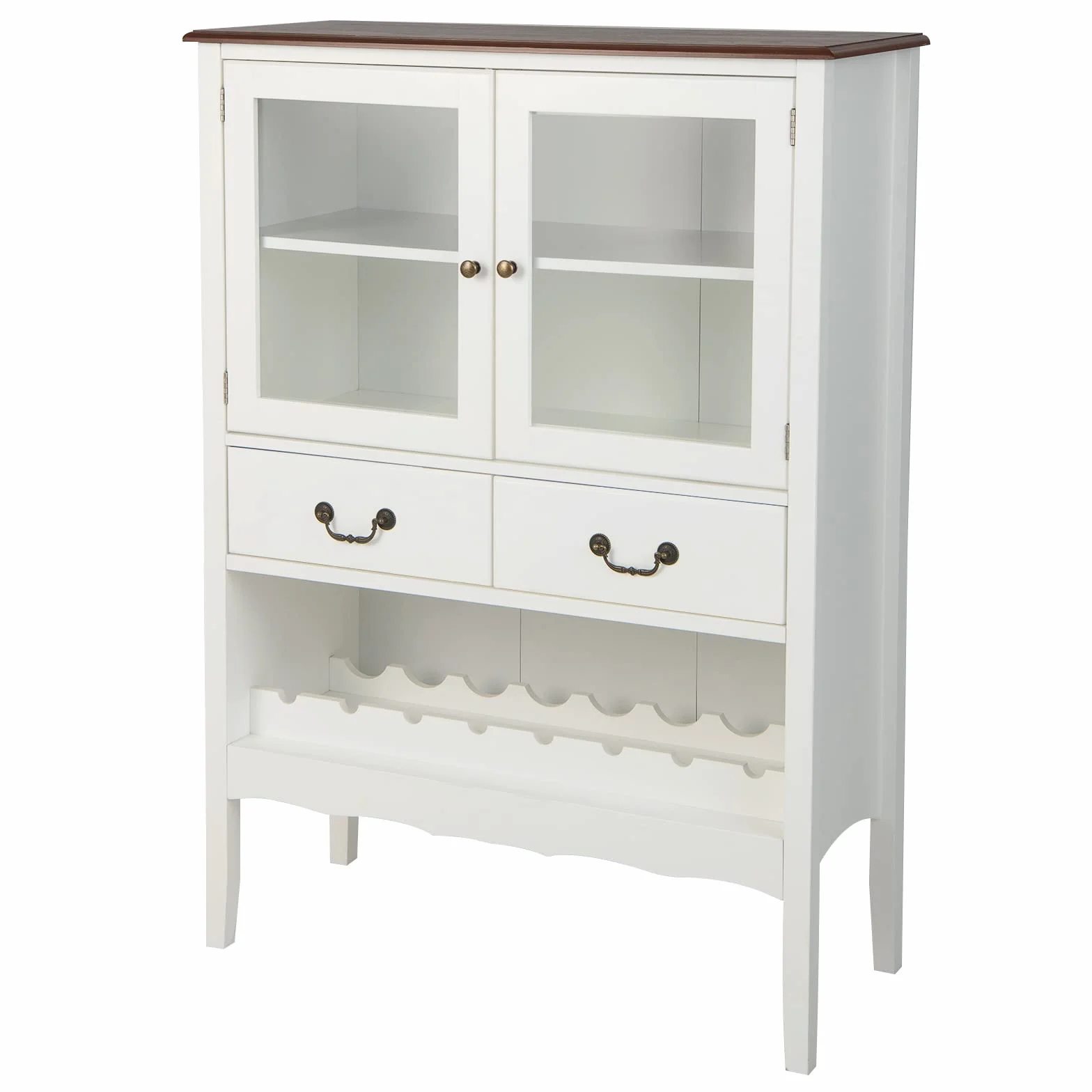KOMFOTTEU Mobile per vino, credenza con ante, cassetti con maniglia e cantina per vino, cantina moderna, 90,5 x 38 x 126 cm, per cucina, sala da pranzo, bar, SE09334FQDE