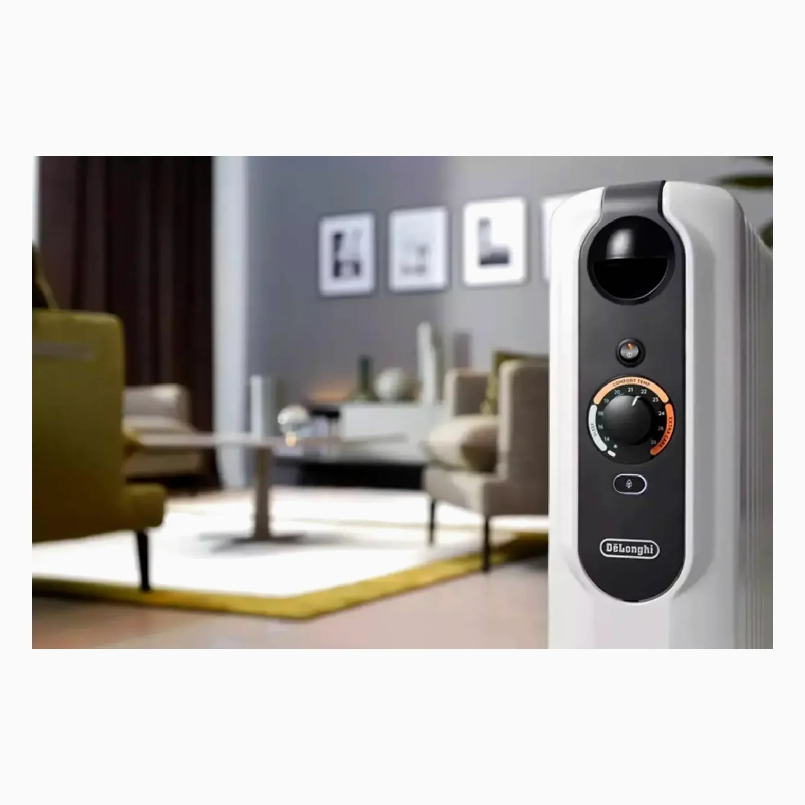 De'Longhi RadiaS Easytronic TRRS1225, Radiatore Elettrico a Olio, Risparmia Energia, 12 Alette per Stanze fino a 75m³, 3 Zone Riscaldamento, Termostato di Sicurezza, Antigelo, Grigio