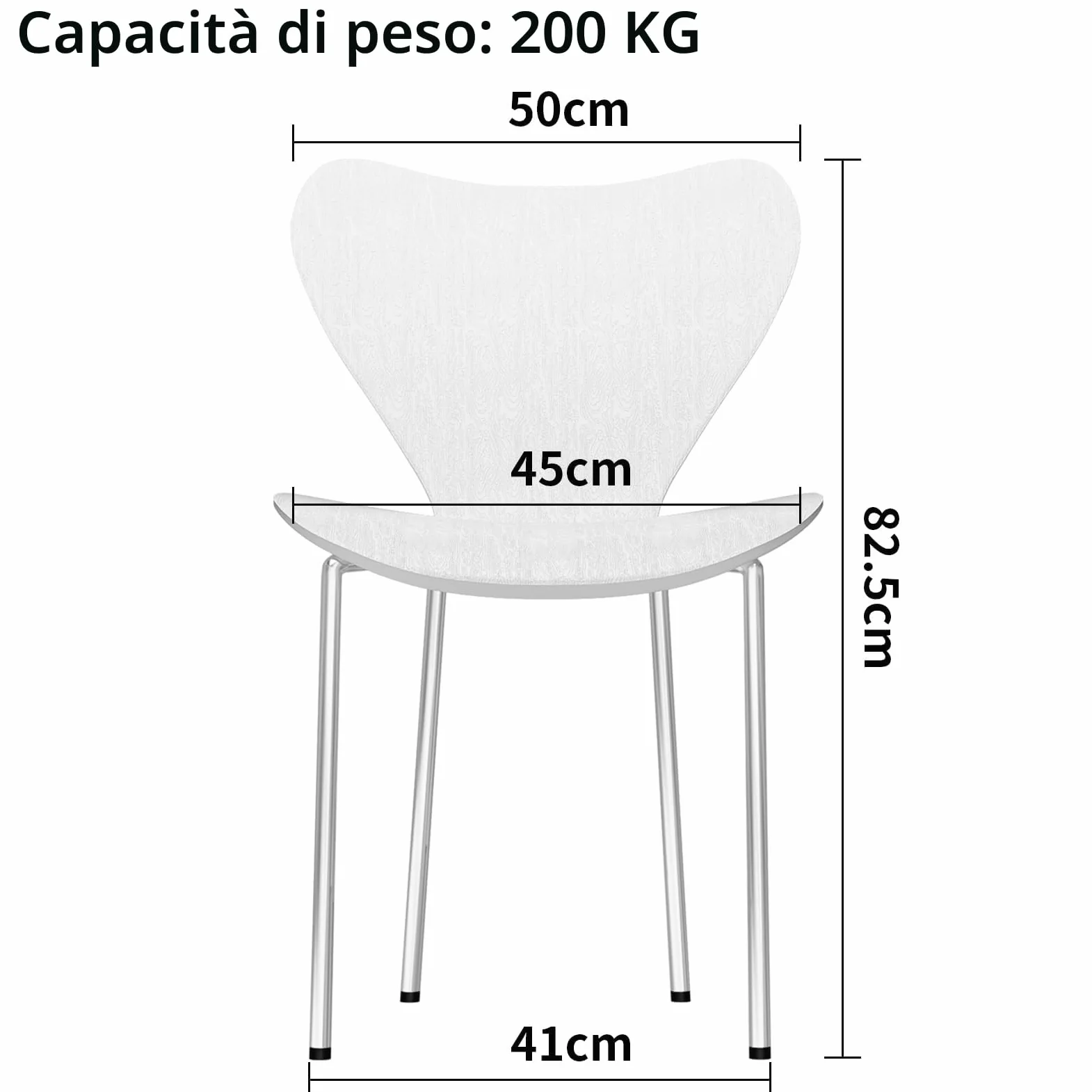 Set di 4 Sedie da Pranzo impilabili Sedia Polipropilene Sedie in Plastica Sedie da cucina adatte per Sala da Pranzo, Cucina, Soggiorno, Giardino, Bianco Blu Verde Rosa