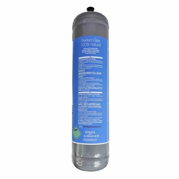 TermoidraulicaRV® 4 bombole CO2 monouso e290 uso alimentare acqua frizzante per gasatori e refrigeratori acqua attacco M11x1 Edenya®