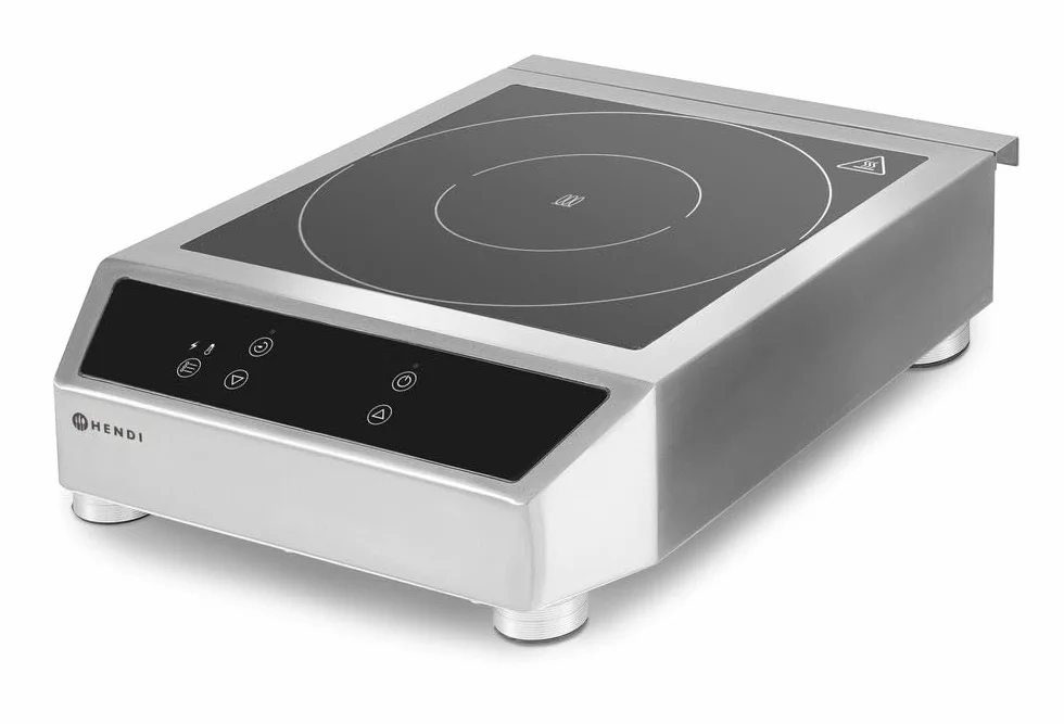HENDI Piano cottura a induzione da appoggio professionale, controllo touch, 60-240°C, 230V, 3500W, 342x431x(H)116mm, acciaio inox