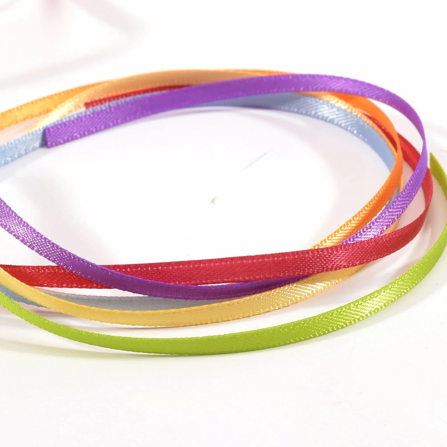 Vaessen Creative Nastro Satin Primavera 6 Colori 6 mm x 2 m Biadesivo Lucido per Scrapbooking