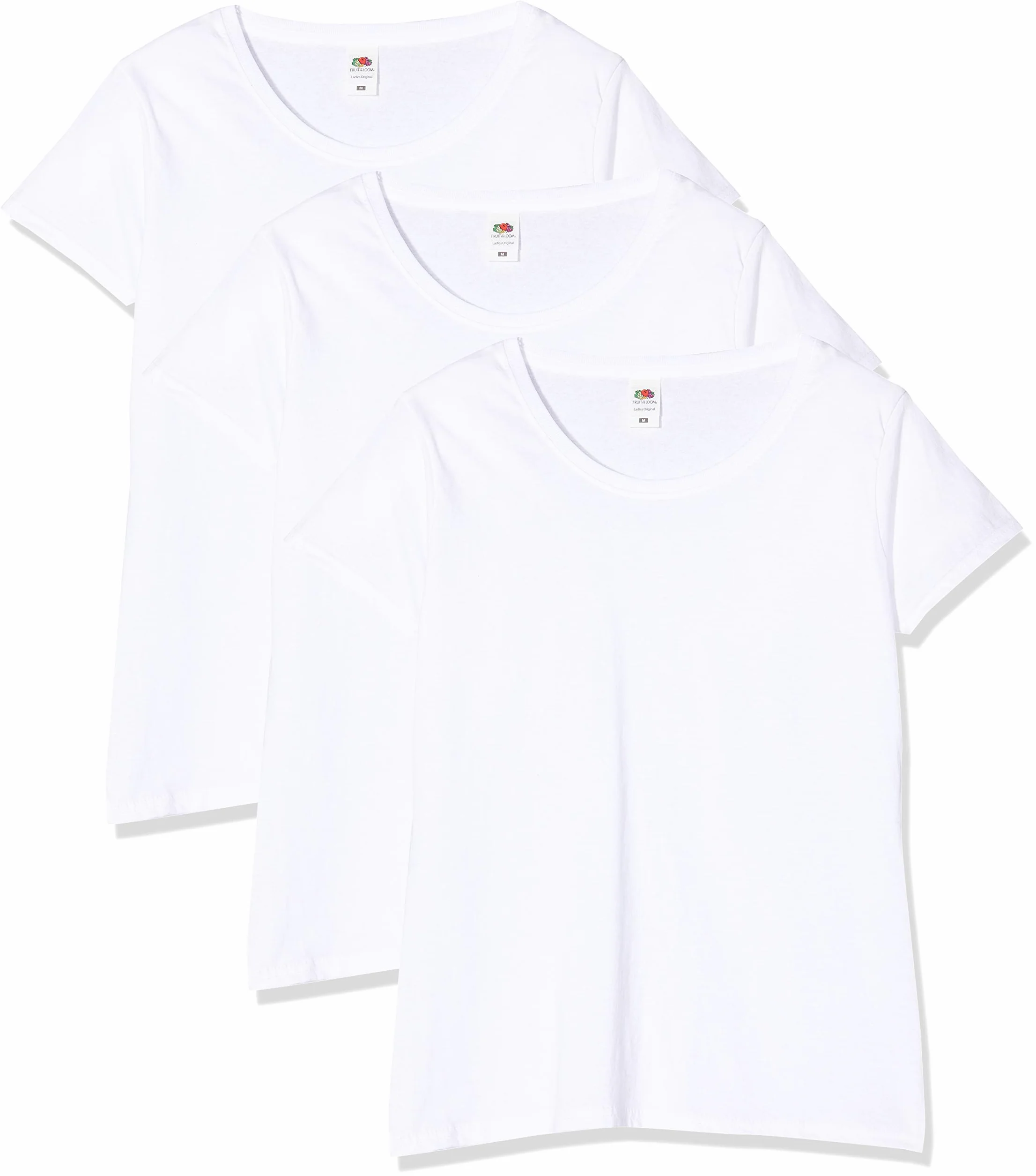 Fruit of the Loom Lady-fit Original Tee 3 Pack T-Shirt Donna