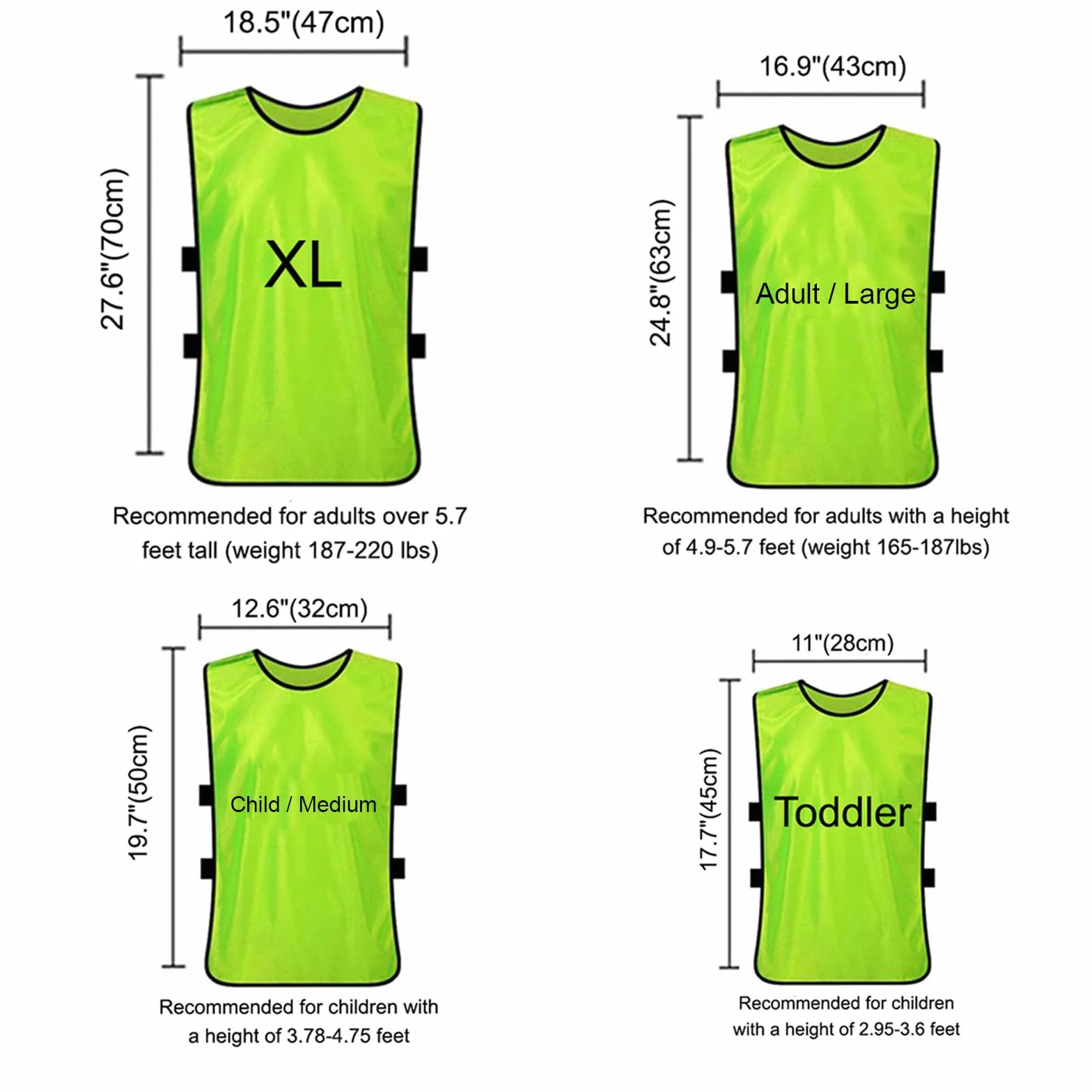 TopTie Gilet da Allenamento Numerato Vuoto Set di 12, Pinny da Calcio, Maglia da Basket Uomo