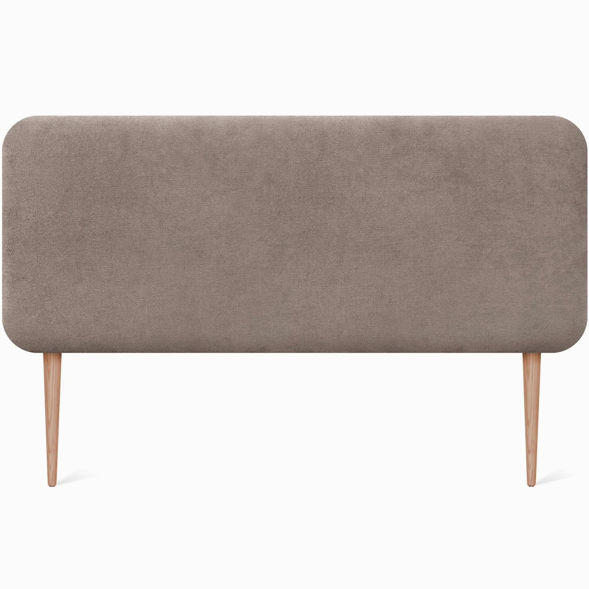 DHOME Testiera Imbottita Liscia Arrotondata in Tessuto Aqualine con Gambe per Parete Acustica Testate Letto Fonoassorbenti Camera da Letto (Terra, 160cm)