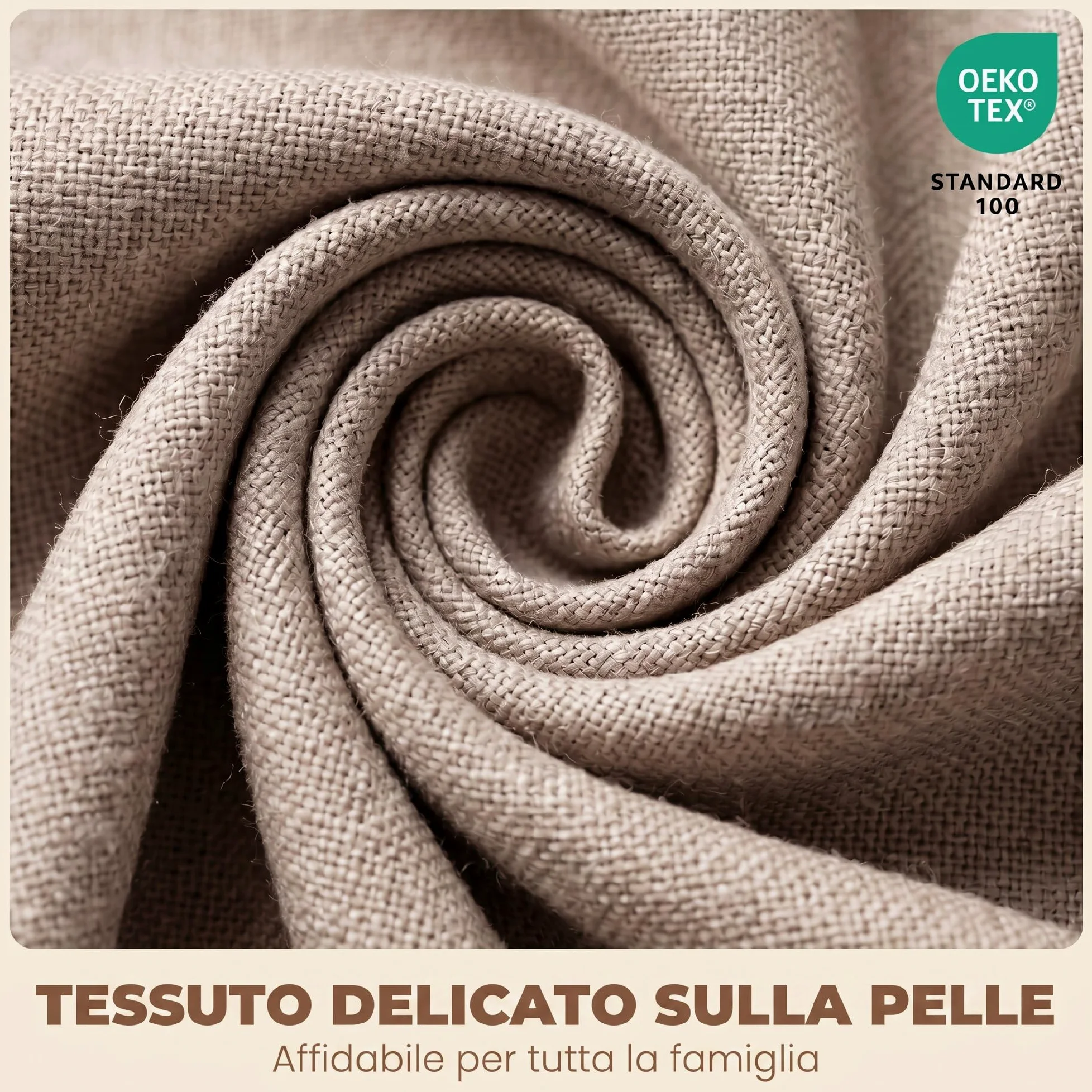 HOMCOM Set di 2 Sedie Sala da Pranzo in Tessuto Effetto Lino, Sedie Cucina Scandinave con Gambe in Legno di Caucciù, Schienale Curvo, Sedia Imbottita per Cucina, Camera da Letto, Soggiorno, Crema