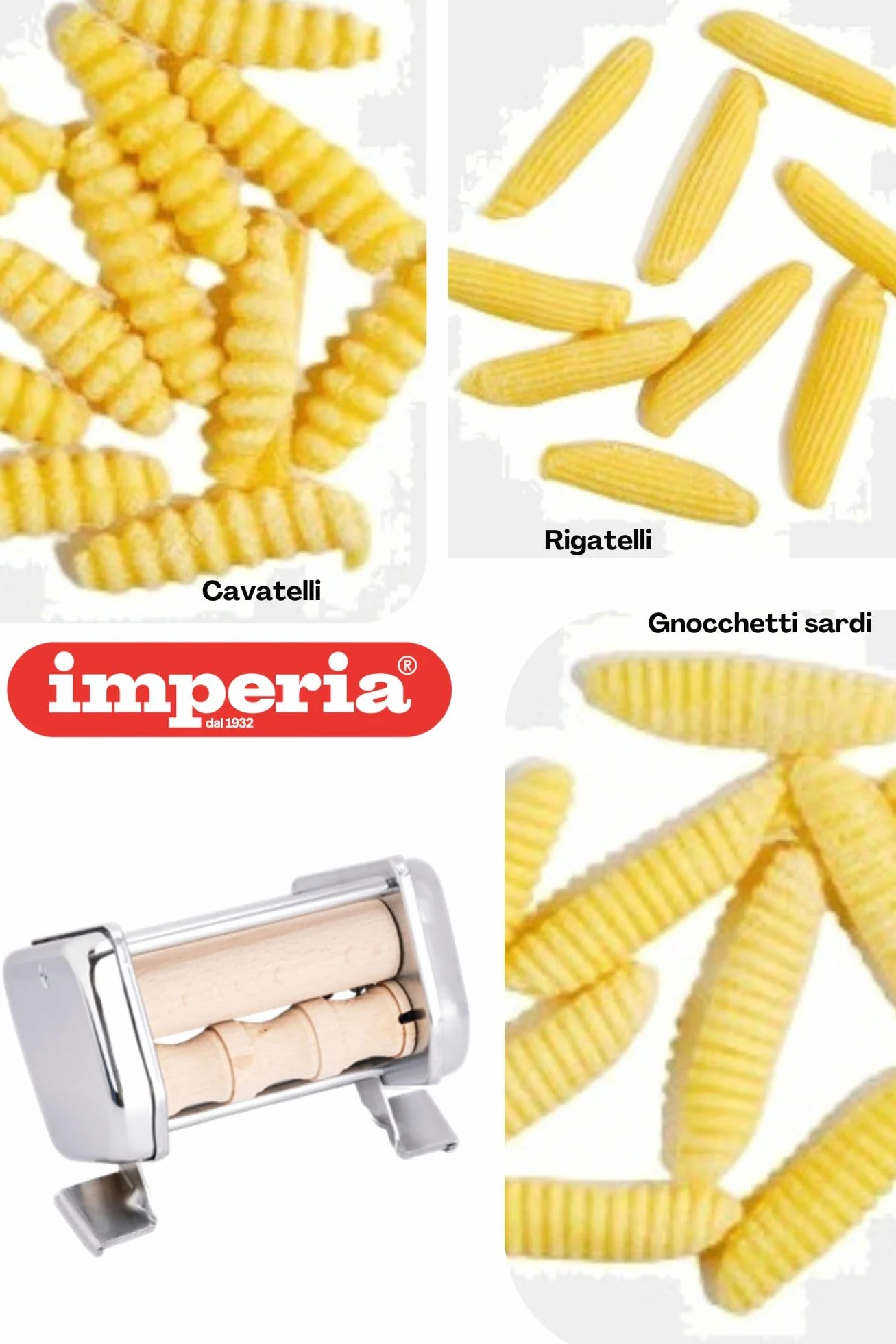 Imperia MilleGnocchi accessorio macchina per la pasta in acciaio Made in Italy