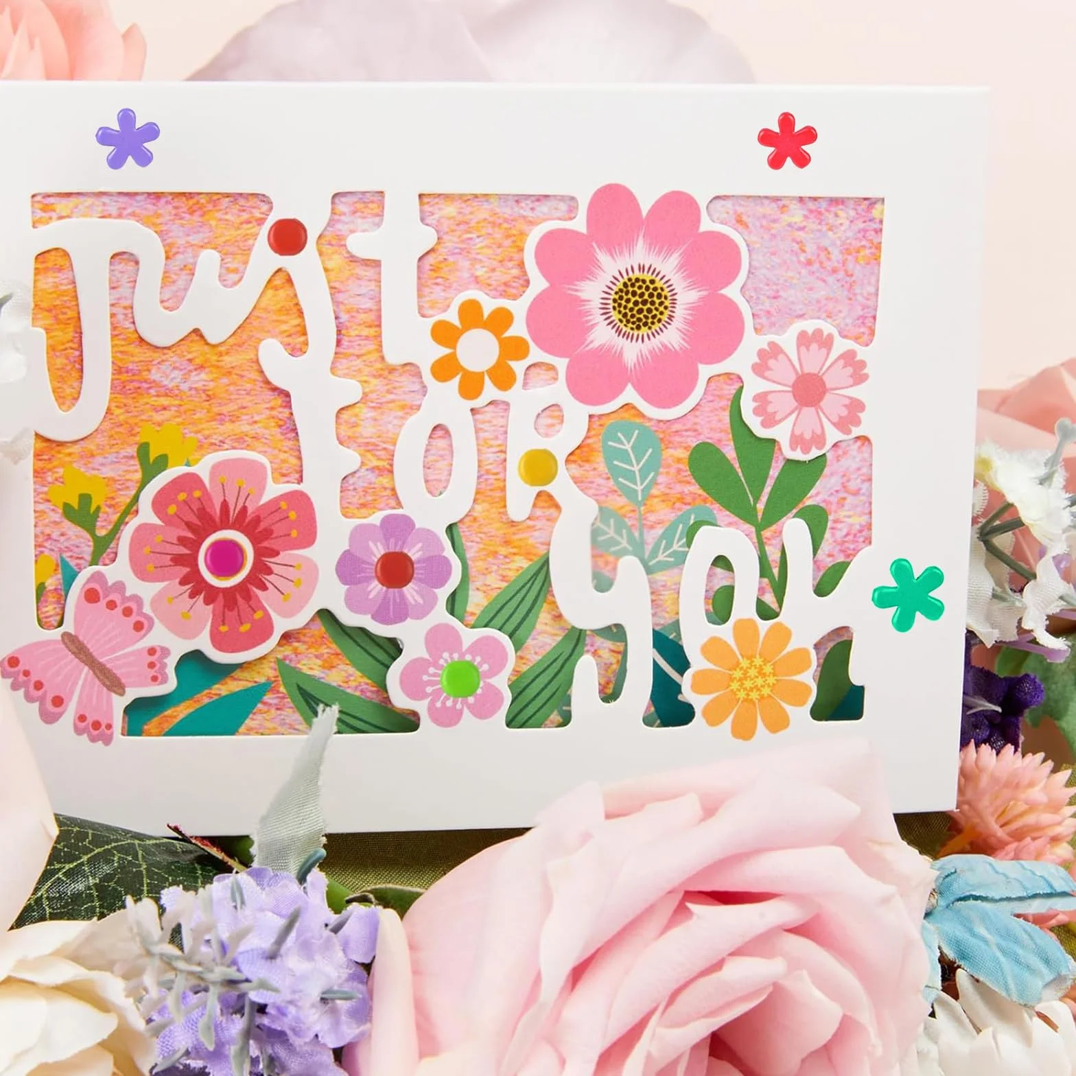 100 Pezzi Mini Brads, Elementi di Fissaggio in Carta, fermagli per sacchetti, a forma di fiore, Mini Chiusura di Carta a Treccia, per scrapbooking, per Decorazioni Artigianali Fai-da-Te
