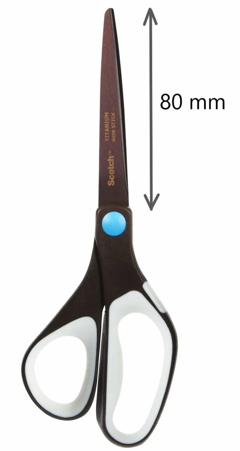Scotch Titanium Forbici Lama Titanio Antiadesivo 20 cm Impugnatura Comfort