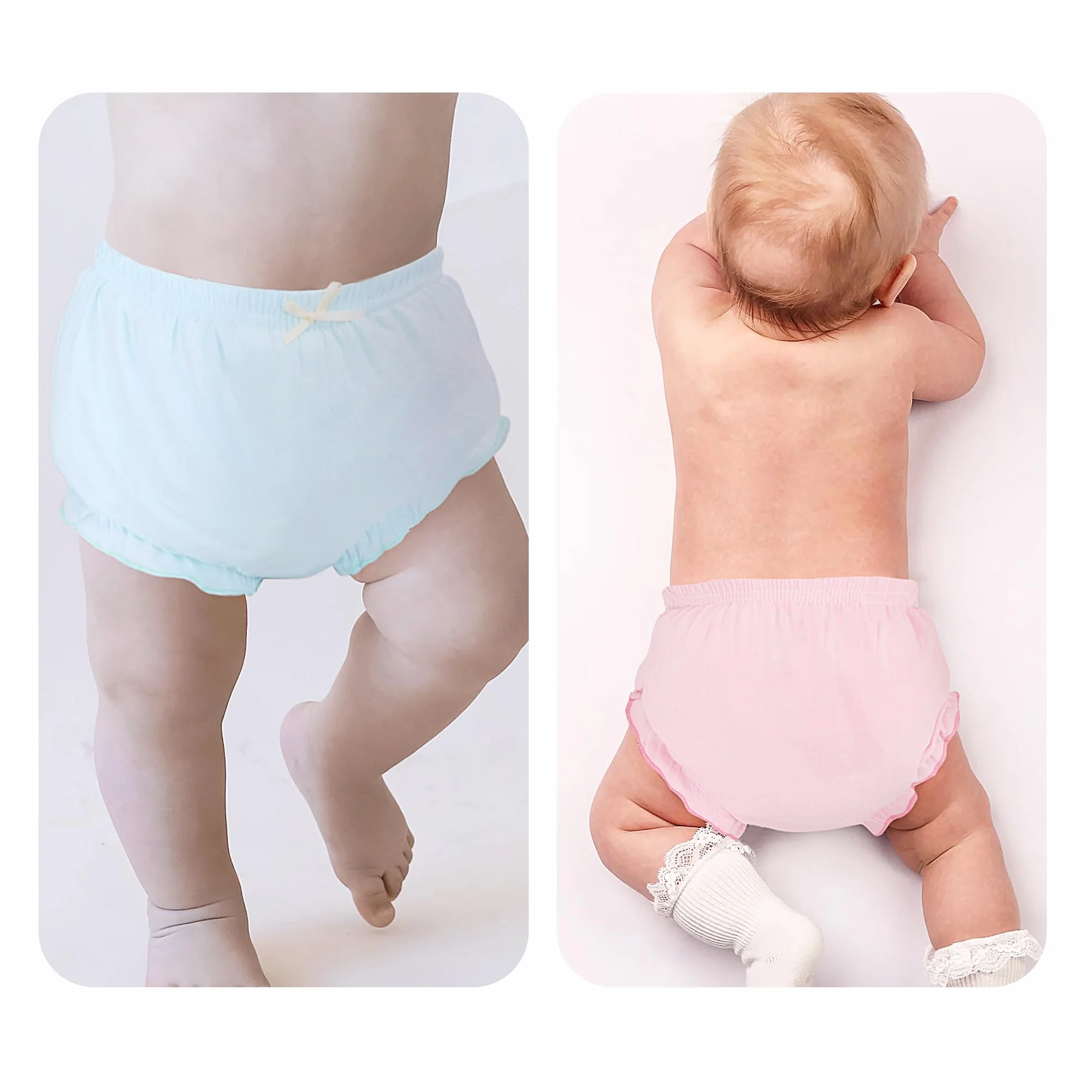 Bloomer Pantaloncini Neonato Cotone Copertura Pannolini