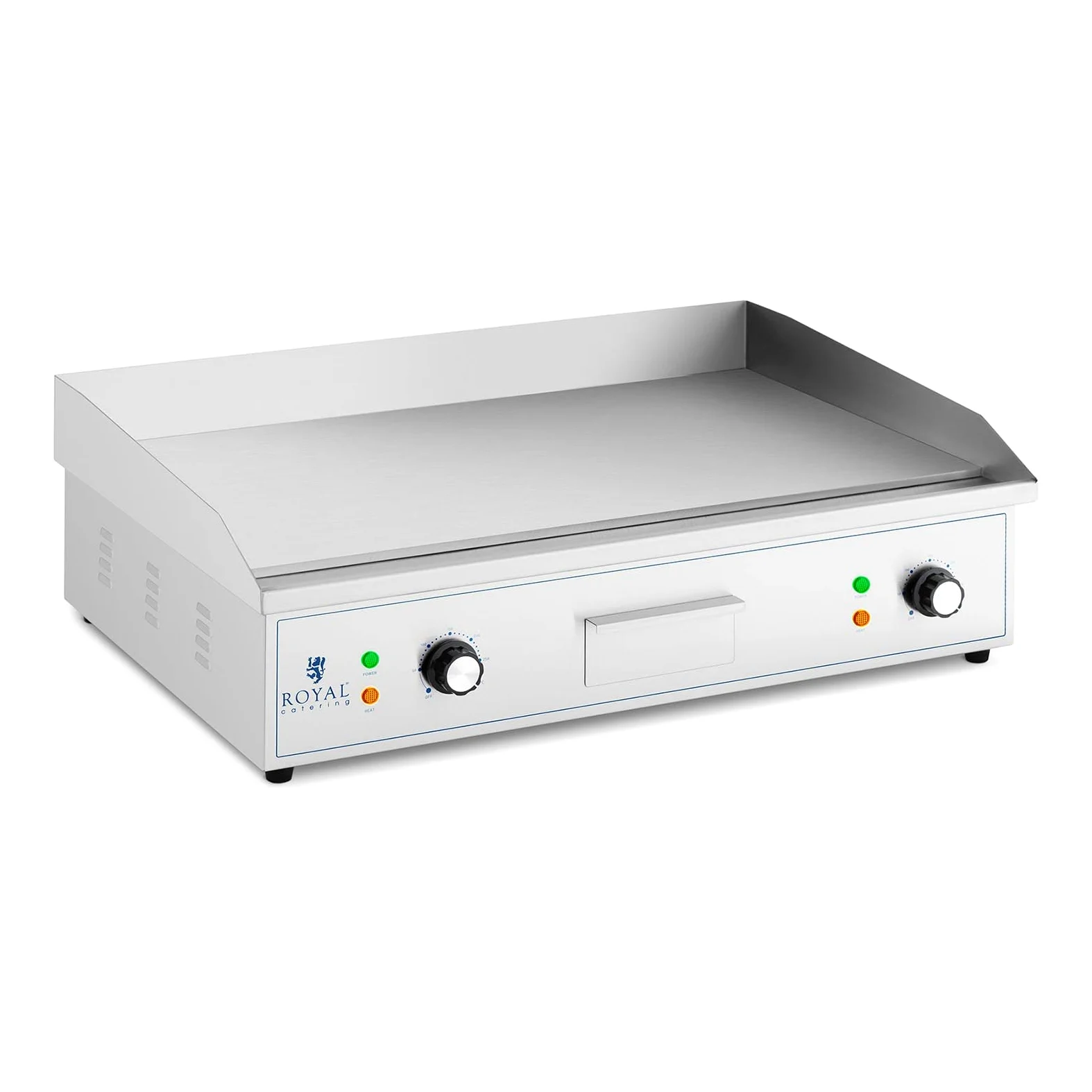 Royal Catering Piastra elettrica professionale 727 x 420 mm 2 4 400 W Da appoggiare Piastra di cottura per ristorante Commerciale per barbecue, snack bar, Esterno