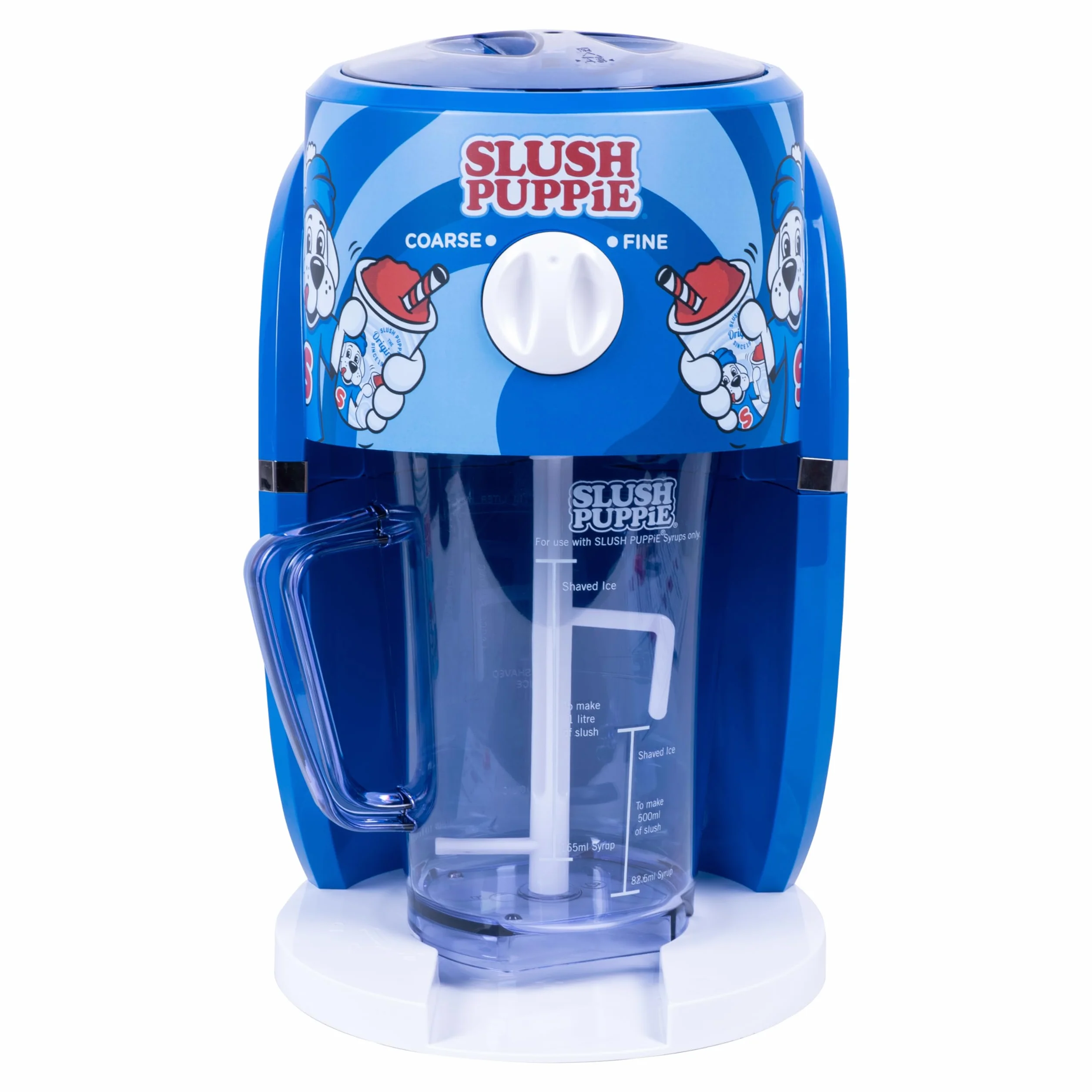 Slush Puppie Snow Cone Machine. Rasoio per ghiaccio Slushy Maker Produce fino a 1 litro di delizioso cucciolo di melma in pochi minuti. Prodotto con licenza ufficiale Slush Puppie da Fizz Creations.