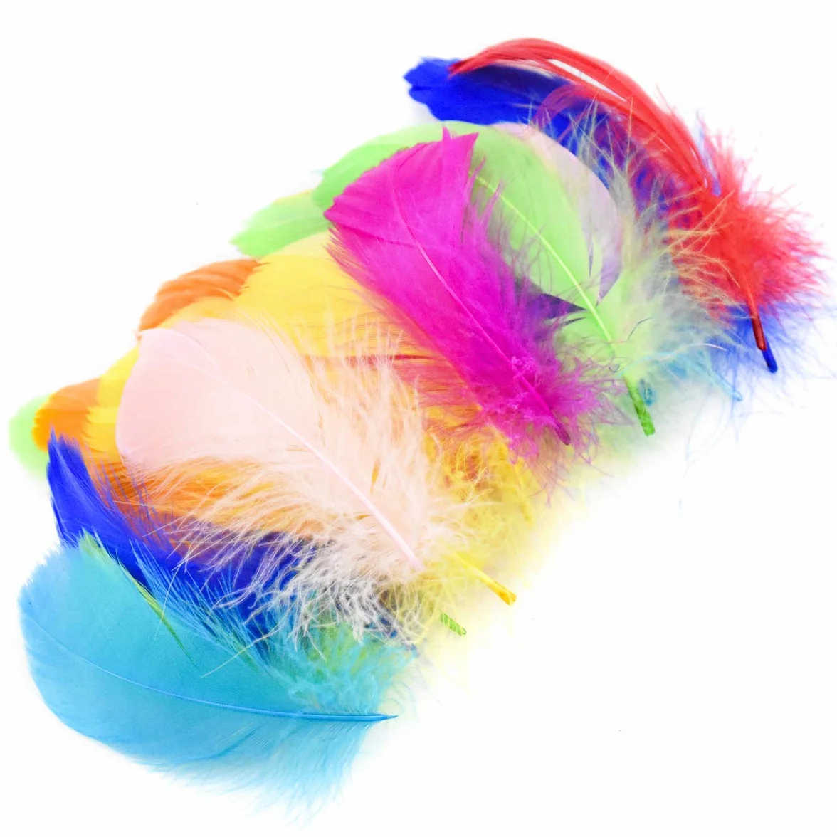 Piume Colorate Naturali 100 Pezzi per Acchiappasogni Fai da Te, Cappelli, Carnevale