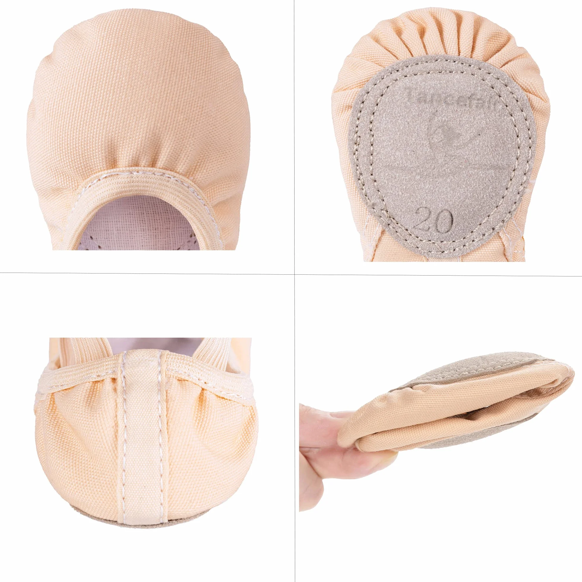 Scarpette da Danza Classica Tela Mezze Punte Scarpe Danza Bambina Ragazze Donne Adulto