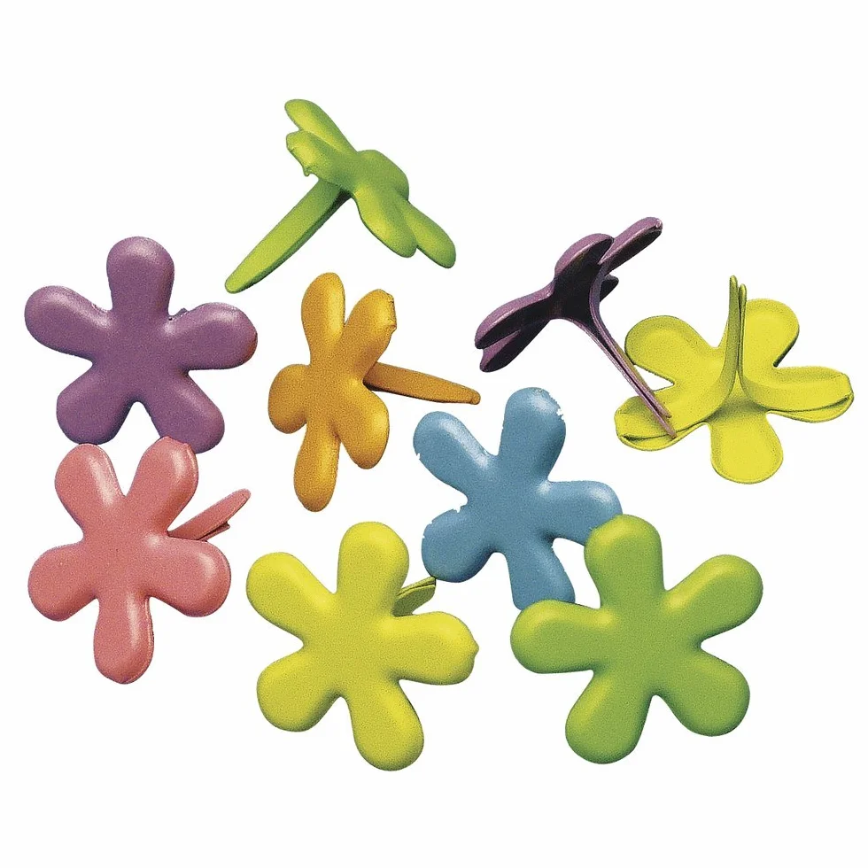 Rayher Brads Flower, Colori-Classici, 12 Mm, Box Blister 50 Pz, 7835549