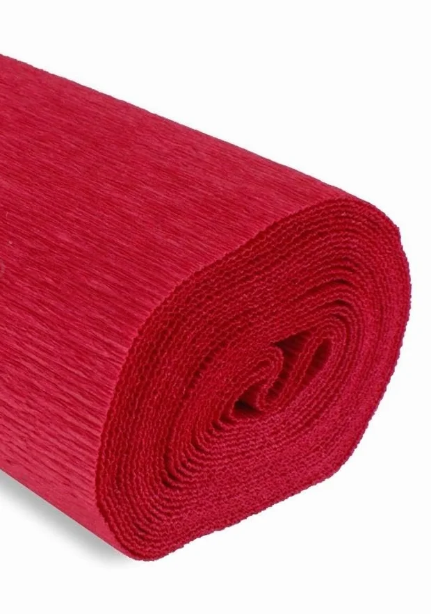 CARTA CRESPA 50x250CM 180GR ROSSO TENUE