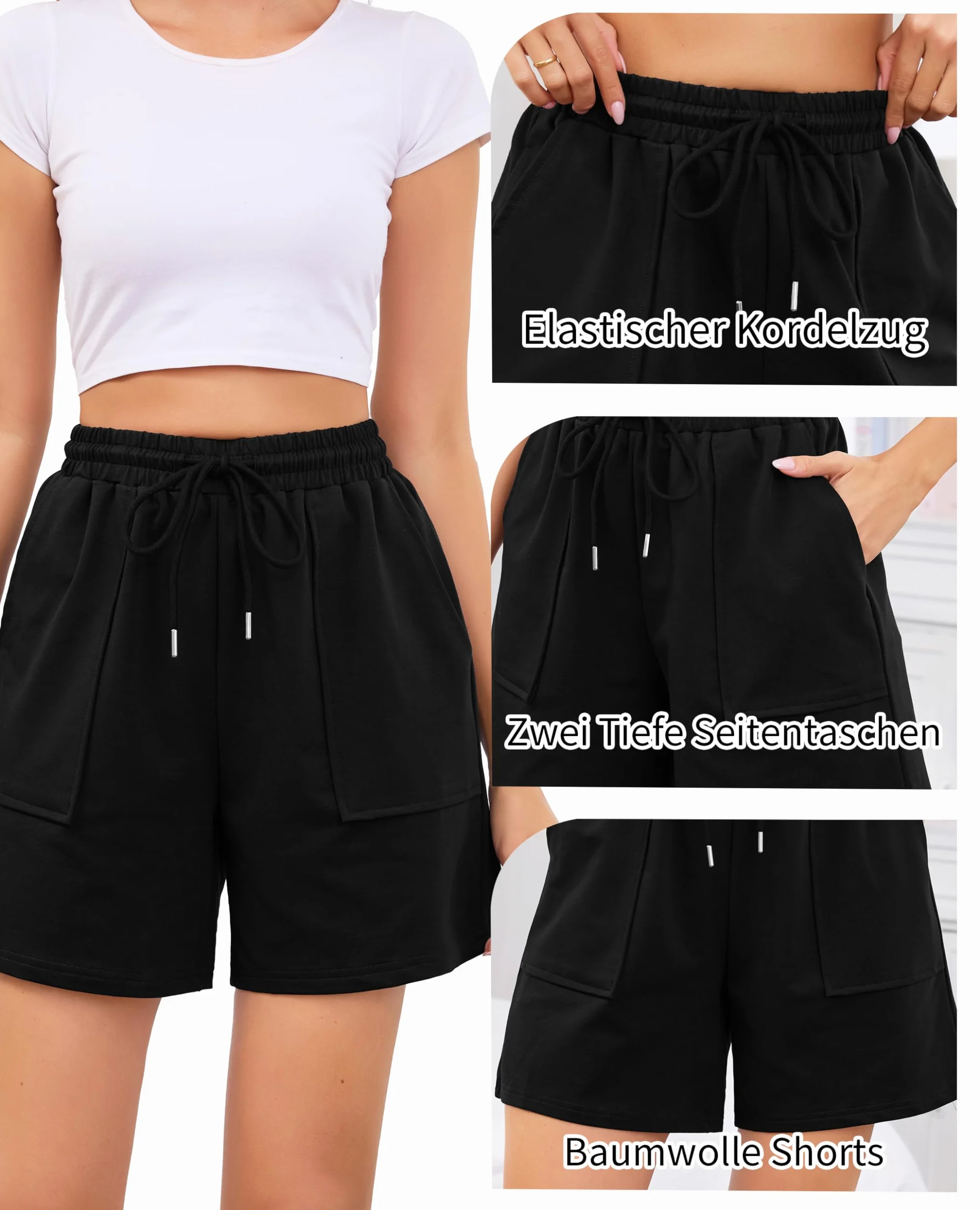 Wikoan Pantaloncini Sportivi da Donna Estivi S-XXL