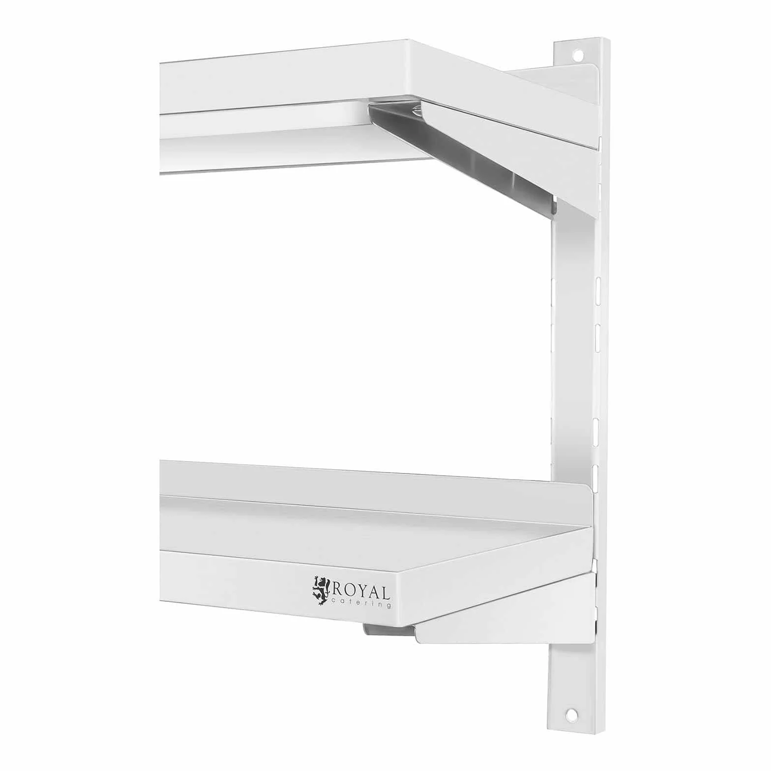 Royal Catering Mensola in Acciaio Inox 2 Ripiani RCWR-2000.3 (30 x 200 cm, 40 kg, Acciaio Inox)