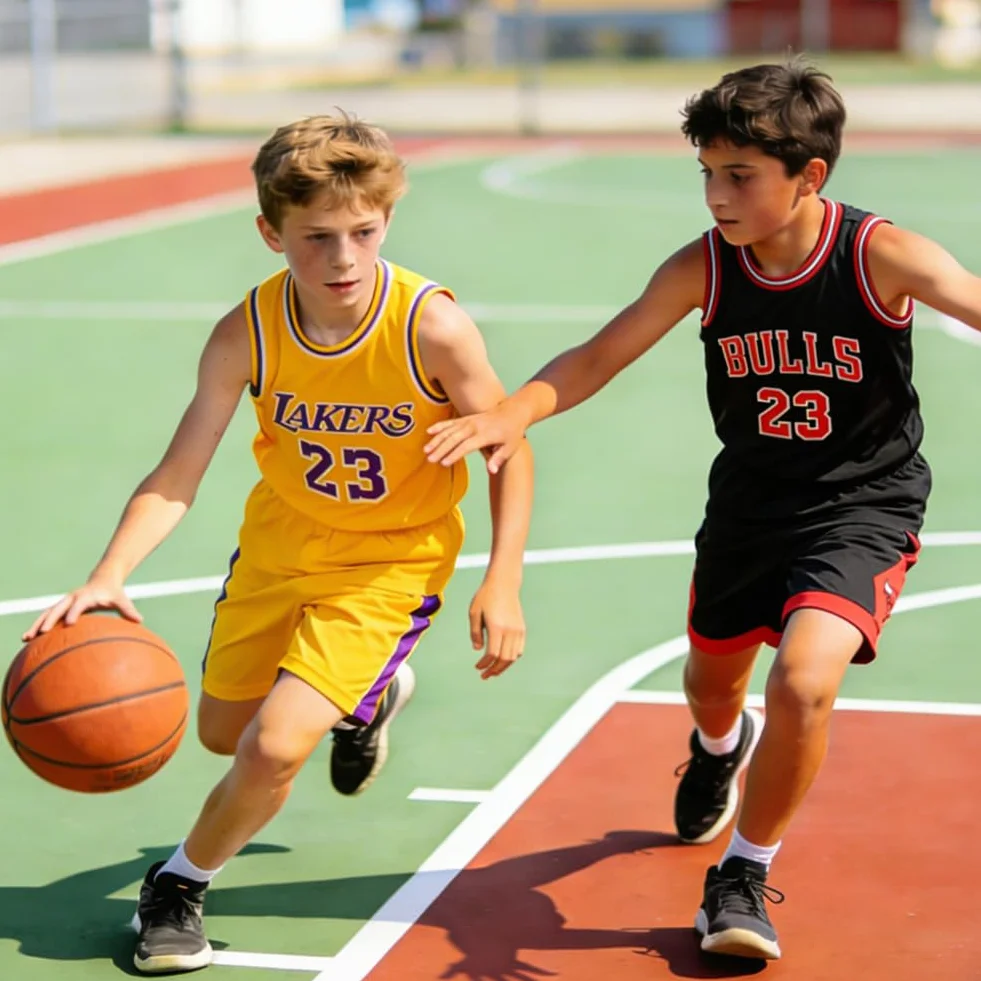 Completo Basket Bambino, 2 Pezzi Senza Maniche Maglia Basket Bambino, Magliette e Pantaloncini da Basket, Completo Pallacanestro Ragazzo