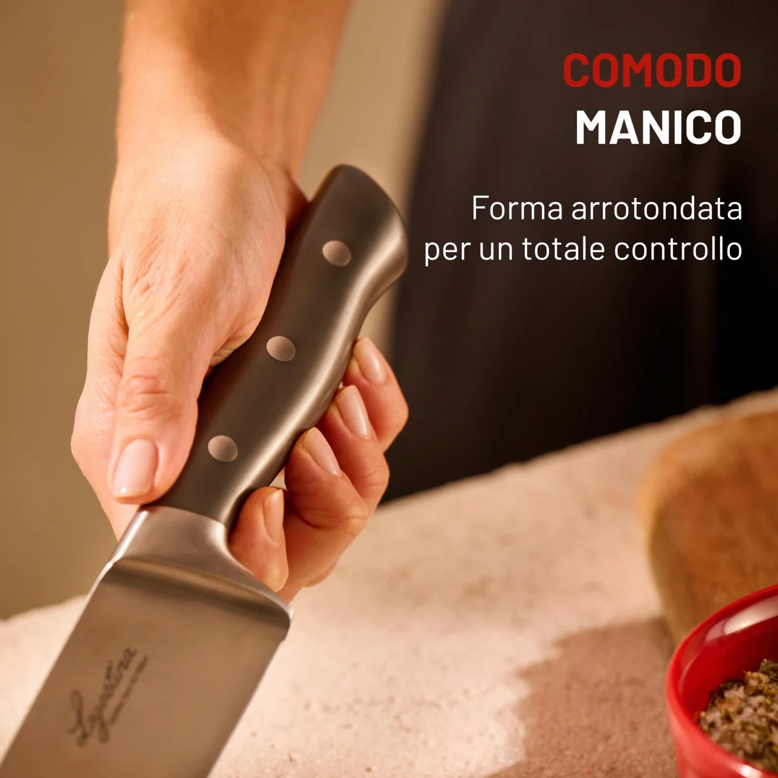 Lagostina Virtuoso Coltello da Chef 20cm Acciaio Inox Lama