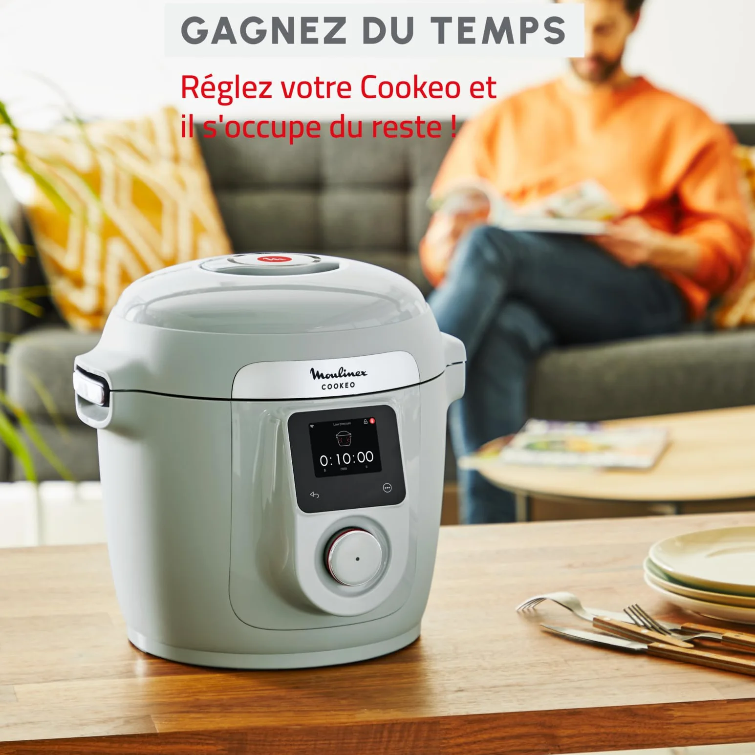 Moulinex Cookeo Wifi 10 in 1, multicooker ad alta pressione, 6 l, CE96G310