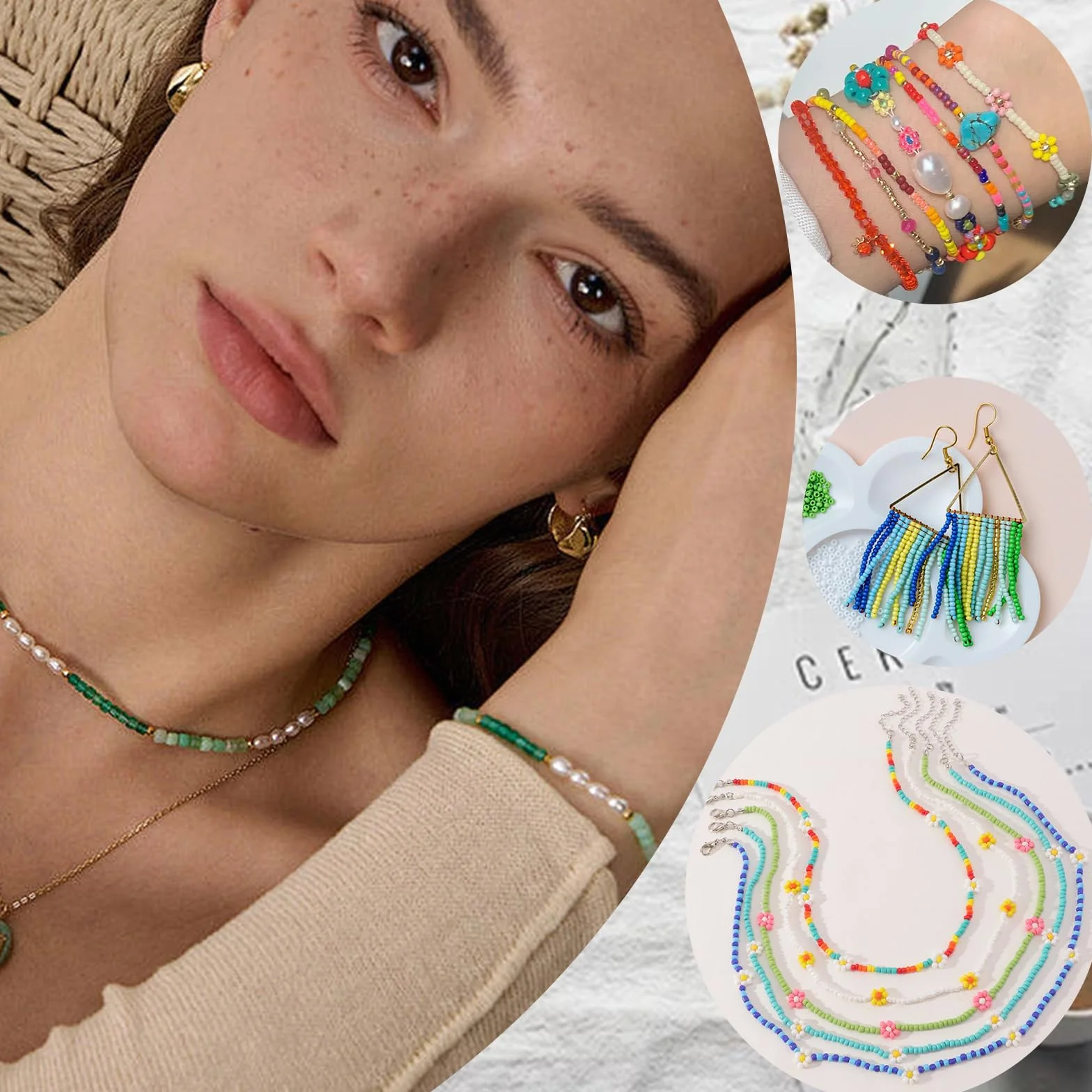 Kit per creare braccialetti con perline, 4500+ perline per braccialetti e collane fai da te, regalo artigianale per bambini