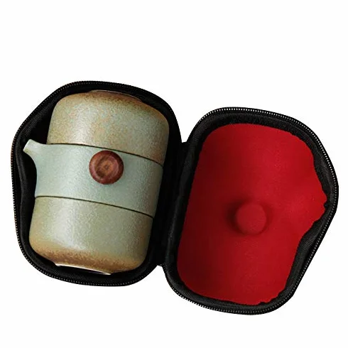 Ceramica Tazza da tè giapponese fatta a mano con coperchio portatile da viaggio ufficio