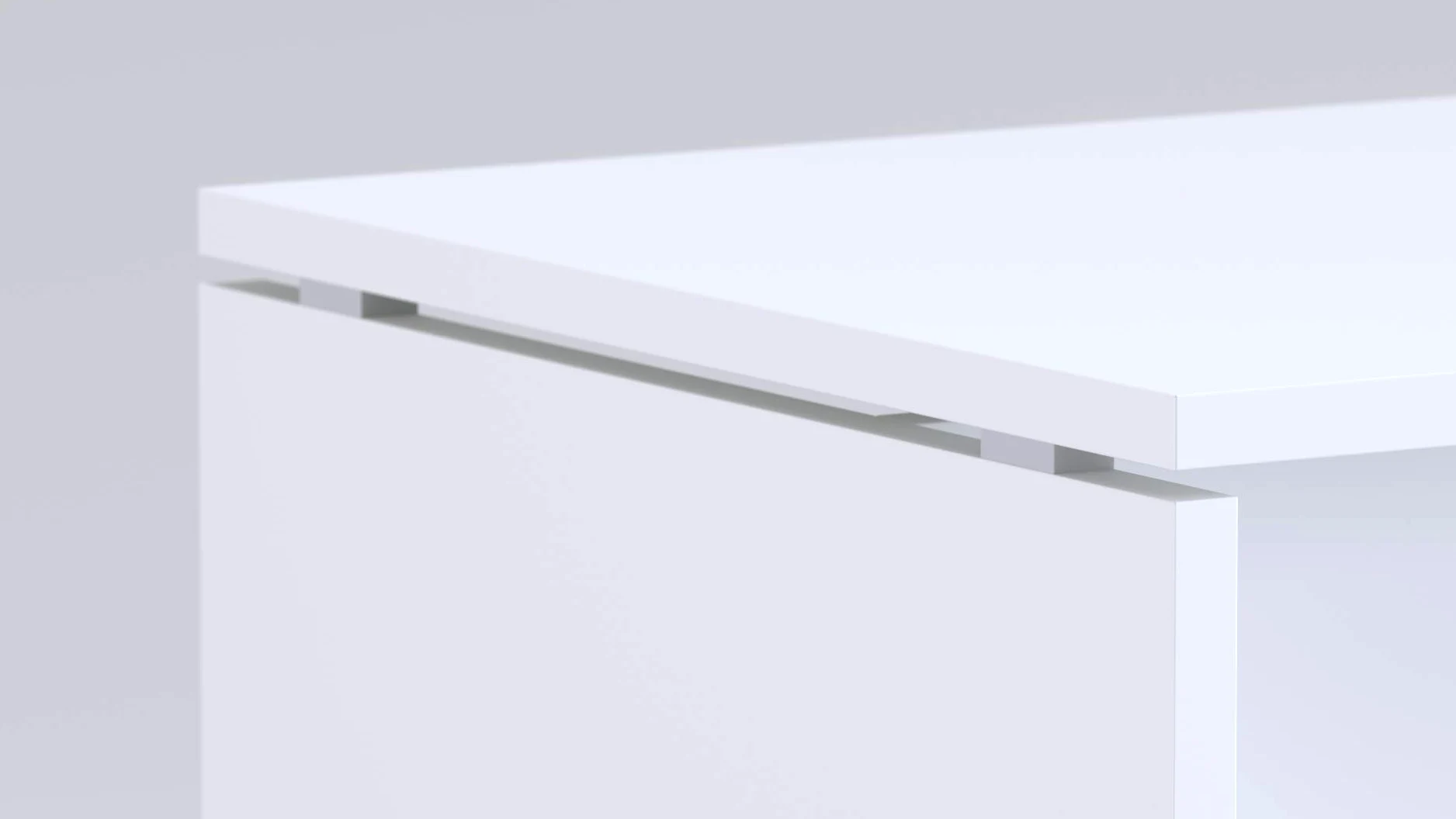 TIME Scrivania per Ufficio o casa Bianca | Larghezza 160 cm | profondità 65 cm | Altezza 74 cm