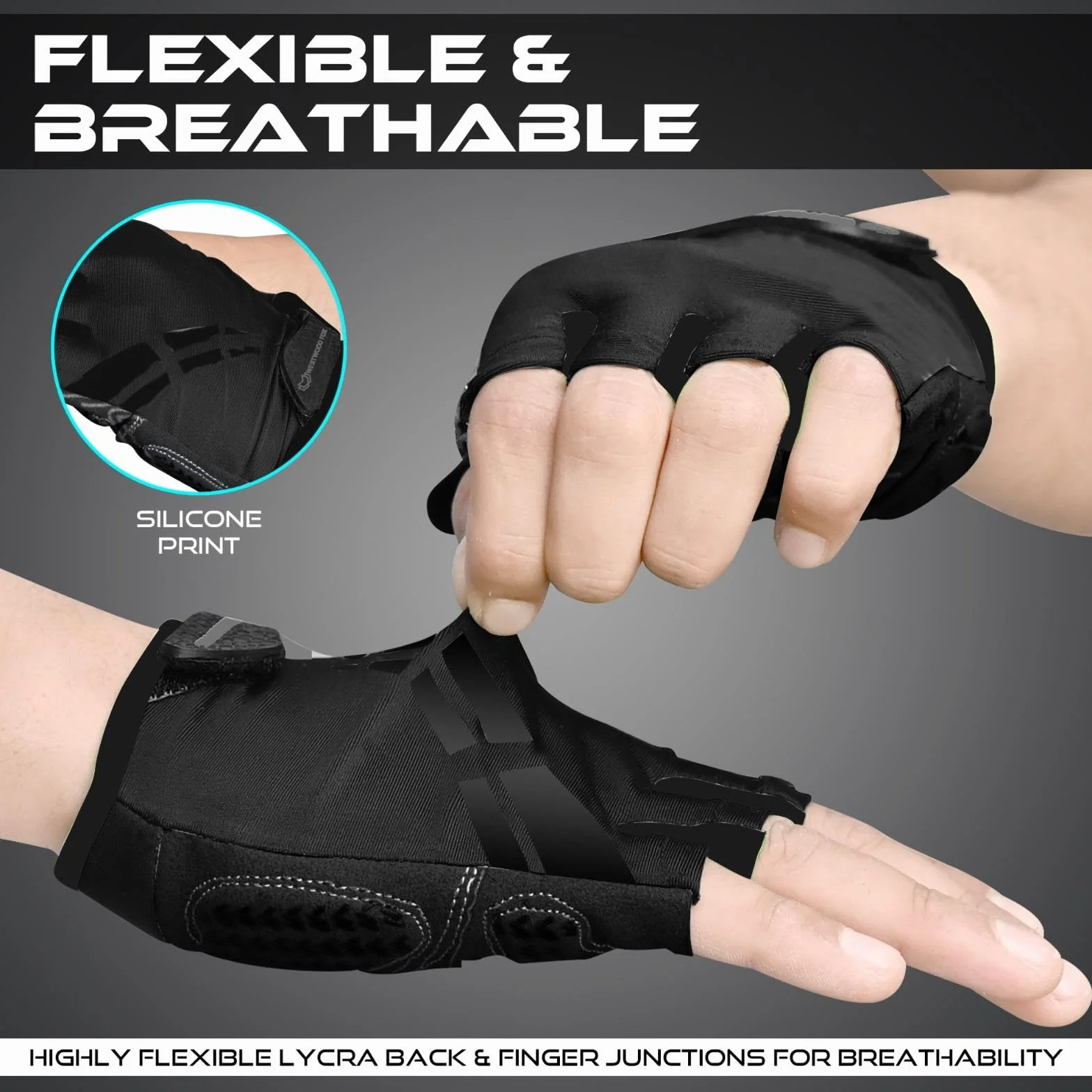 WESTWOOD FOX Guanti da ciclismo Unisex Imbottitura Gel Antiscivolo Traspiranti Assorbimento Urti Estivi Mountain Bike