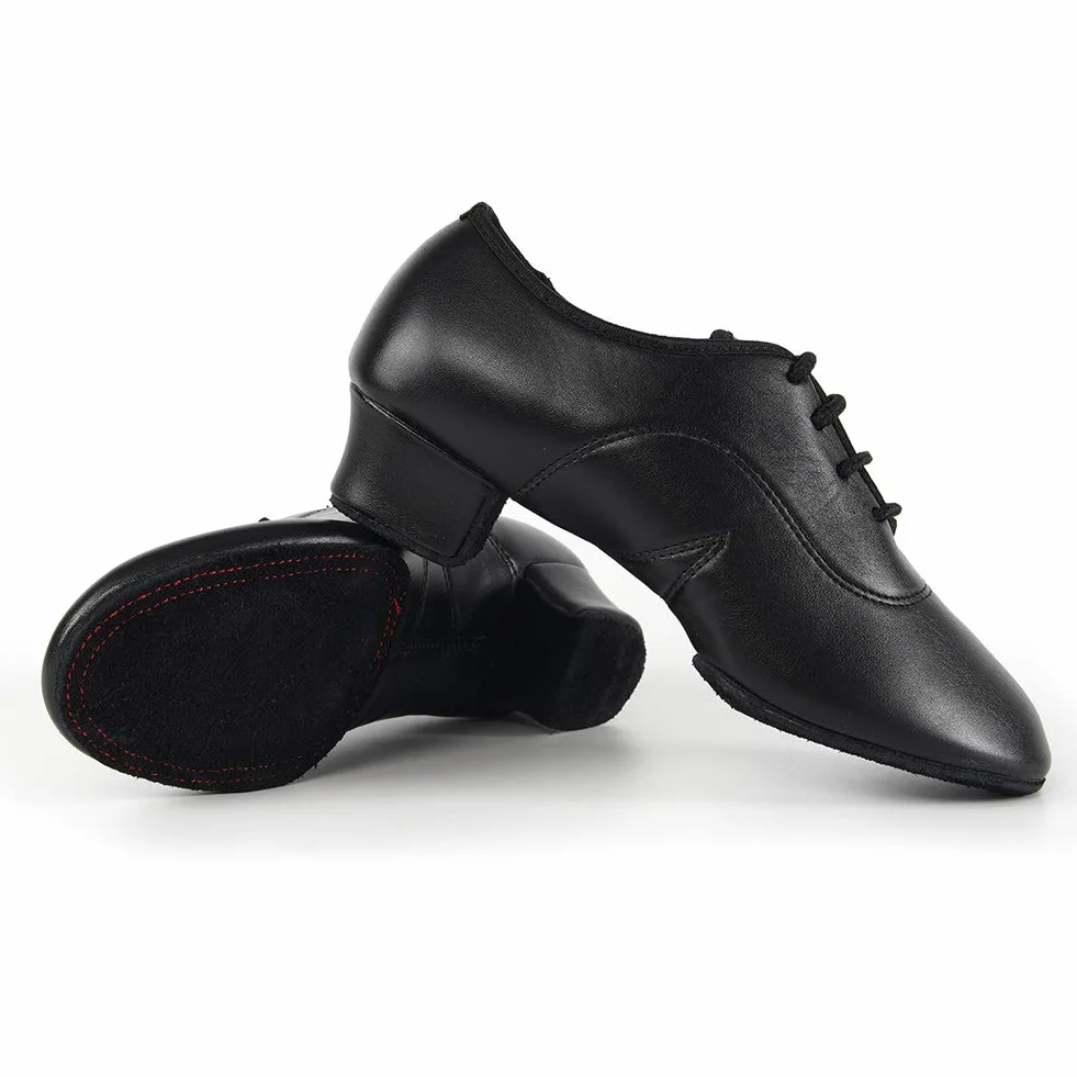 Scarpe da Ballo Latino Uomo Ragazzo Tacco Basso 3.5cm Scamosciata Salsa Tango Jazz