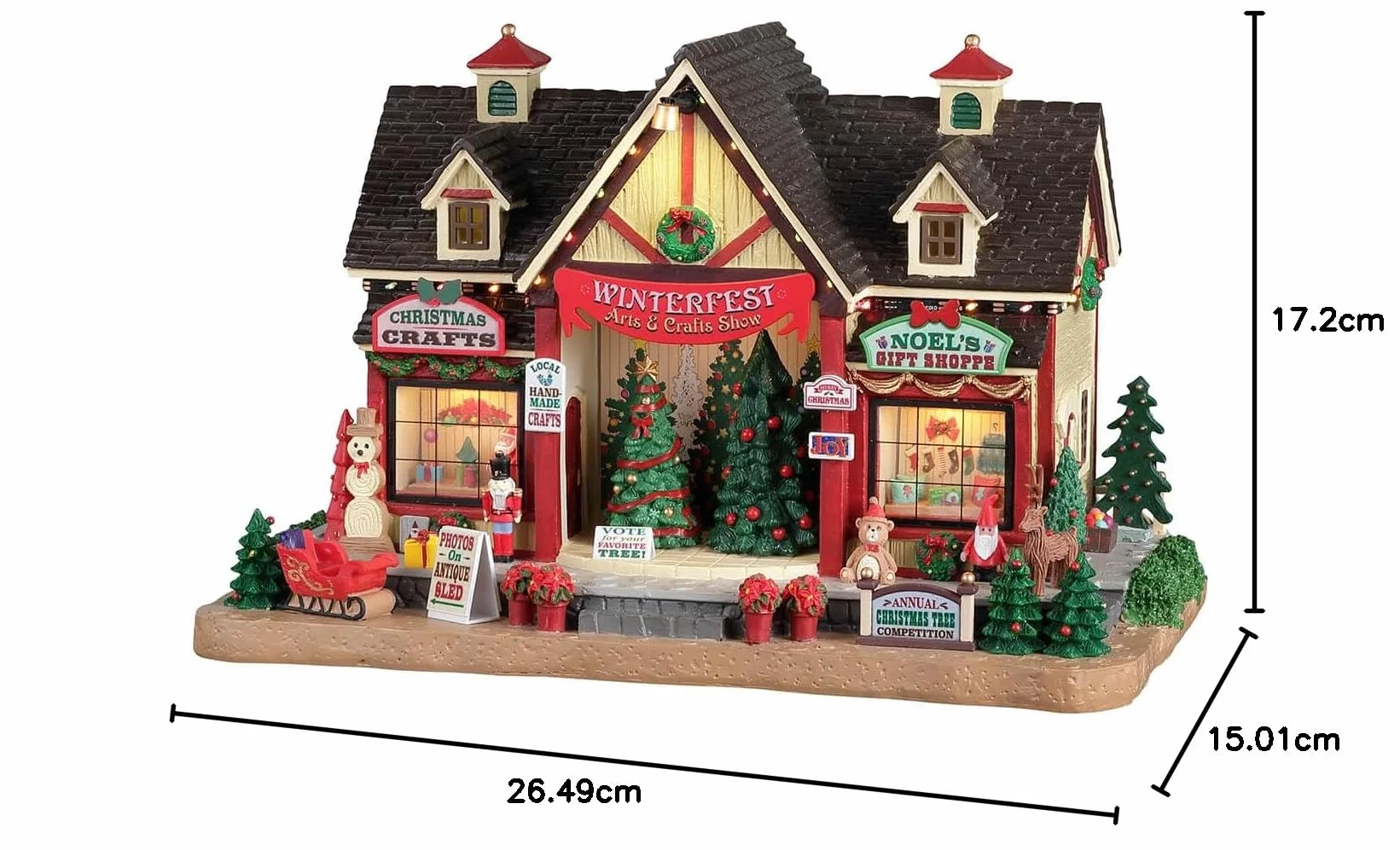 Lemax Caddington Village Lighted Building Winterfest Arts & Crafts Show