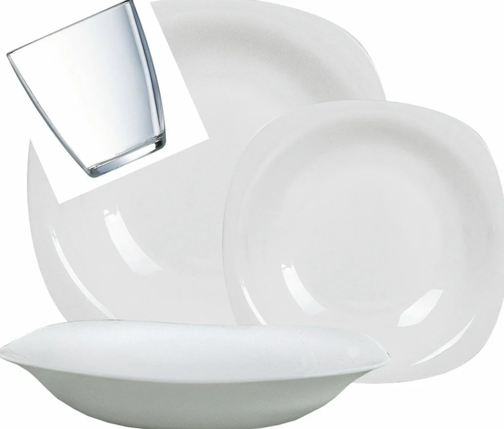 OFFERTA SERVIZIO PIATTI PARMA BORMIOLI X 12 PERSONE 12 bicchieri omaggio 48 pezzi