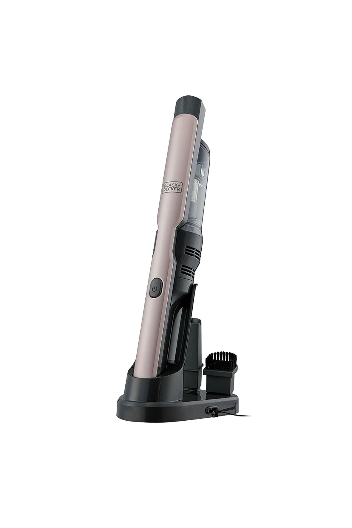 BLACK+DECKER, Aspirabriciole senza Fili Portatile con Motore Digitale Super compatto e leggero,Capacità 120 ml, Bocchetta a lancia e spazzolina,Batteria rimovibile, rose gold,12 V, 24Wh. DVC320BRG-QW