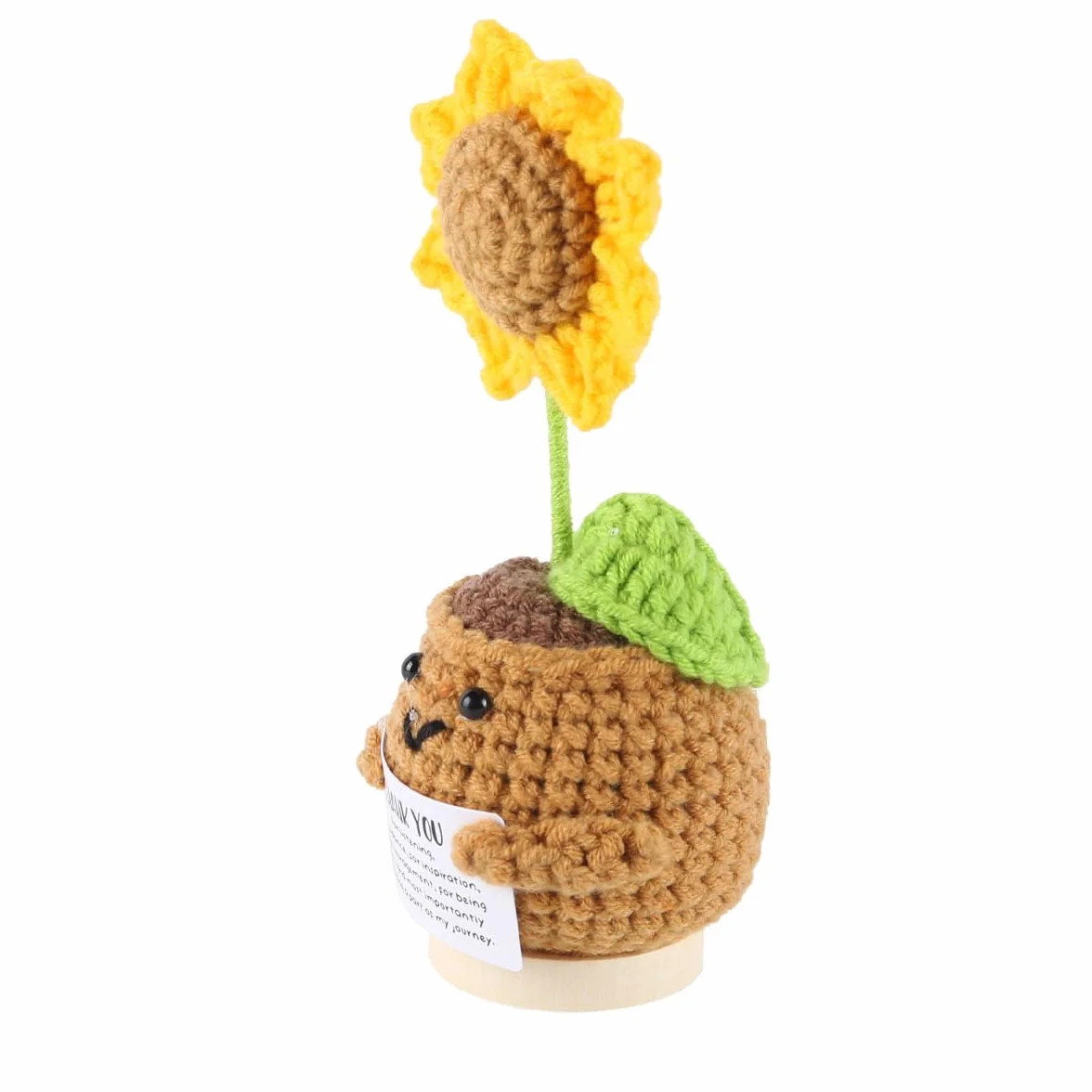 Bambola di girasole fatta a mano all'uncinetto Regalo di ringraziamento per insegnanti, uomini e donne. Regalo di laurea unico per Natale e compleanno, da parte degli studenti.