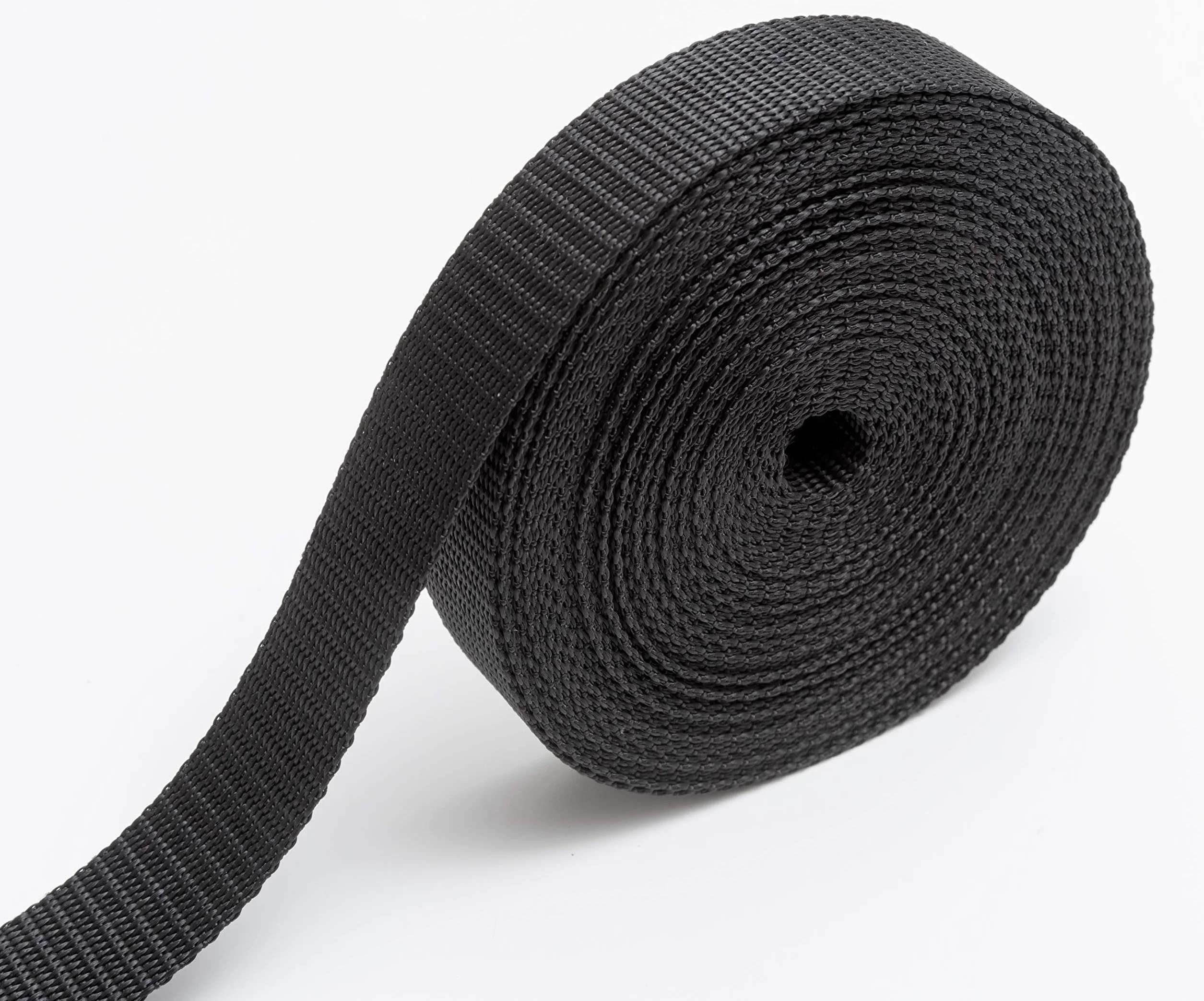 IPEA Cinghia Rigida in Nylon 10 Metri – Corda Cinturino Multiuso 20/25/30/40 mm Nero