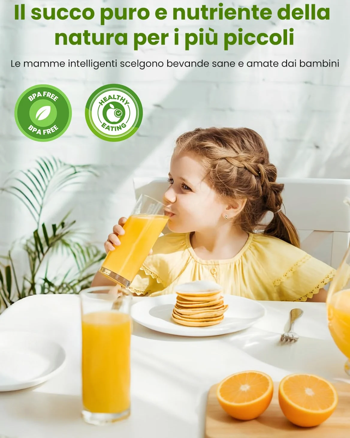 LINKChef Estrattore Frutta e Verdura, Estrattore di Succo a Freddo 250 W con Imboccatura Larga 13 cm, Juicer Machine Senza BPA, 1,8 L, Facile da Pulire, Ricette Incluse