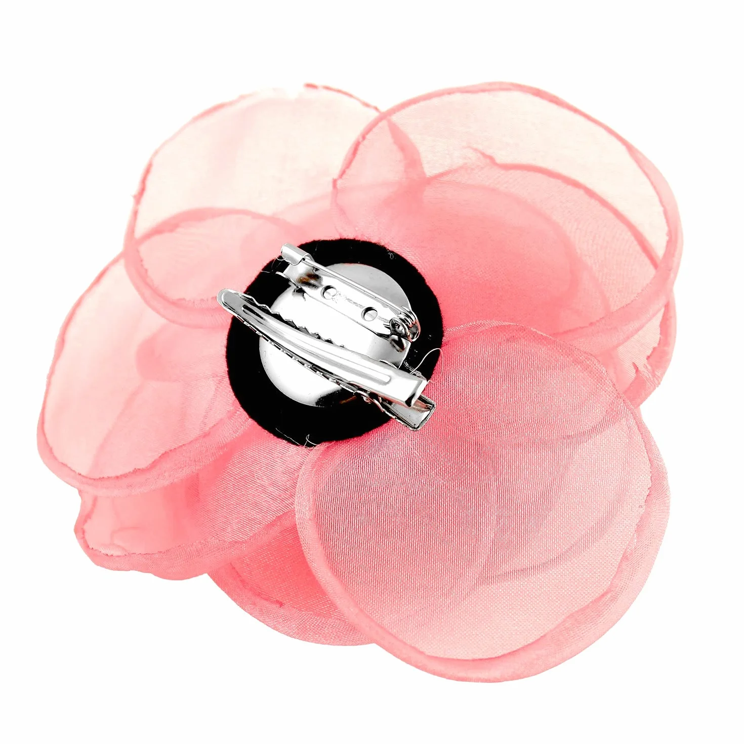 Mecool fermaglio per capelli da donna rosa seta base metal XOTW05C12