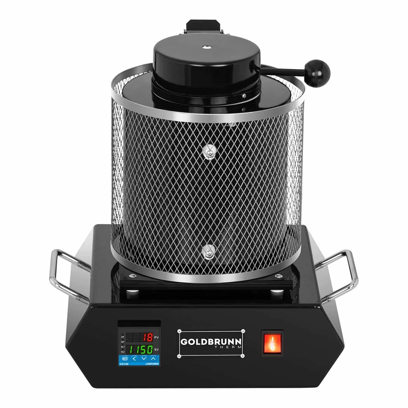 Schmelzofen Goldbrunn 3000 Forno Fusore Metalli Macchina per Fusione (3 kg, Capacità 294,00 cm³, Potenza di Riscaldamento 1900 W, 230 V, Crogiolo pura Grafite)