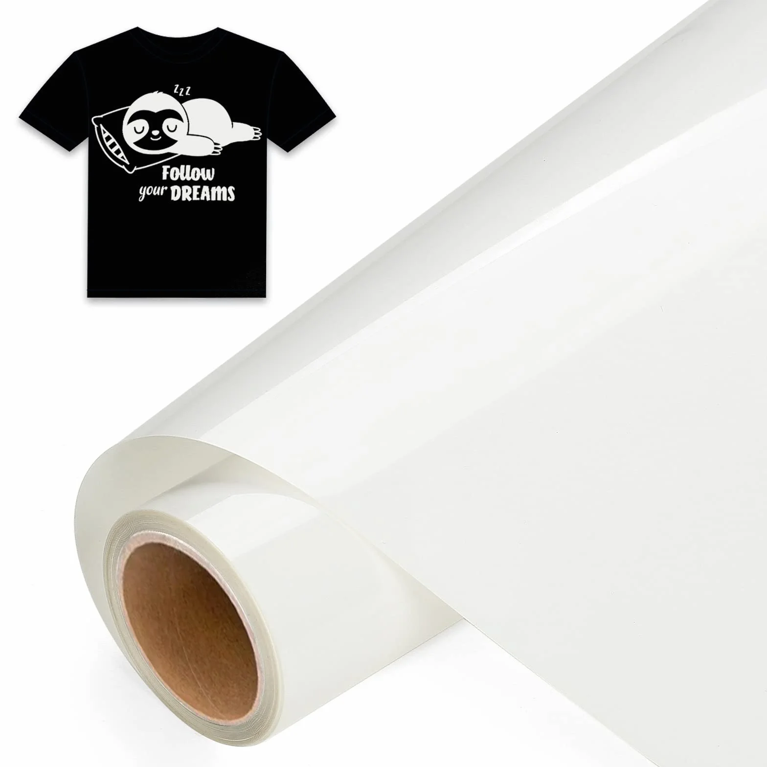 IModeur 8 Ft Vinile Termoadesivo Bianco 30,5 x 244 cm per Tessuti Cricut Maker Silhouette Cameo